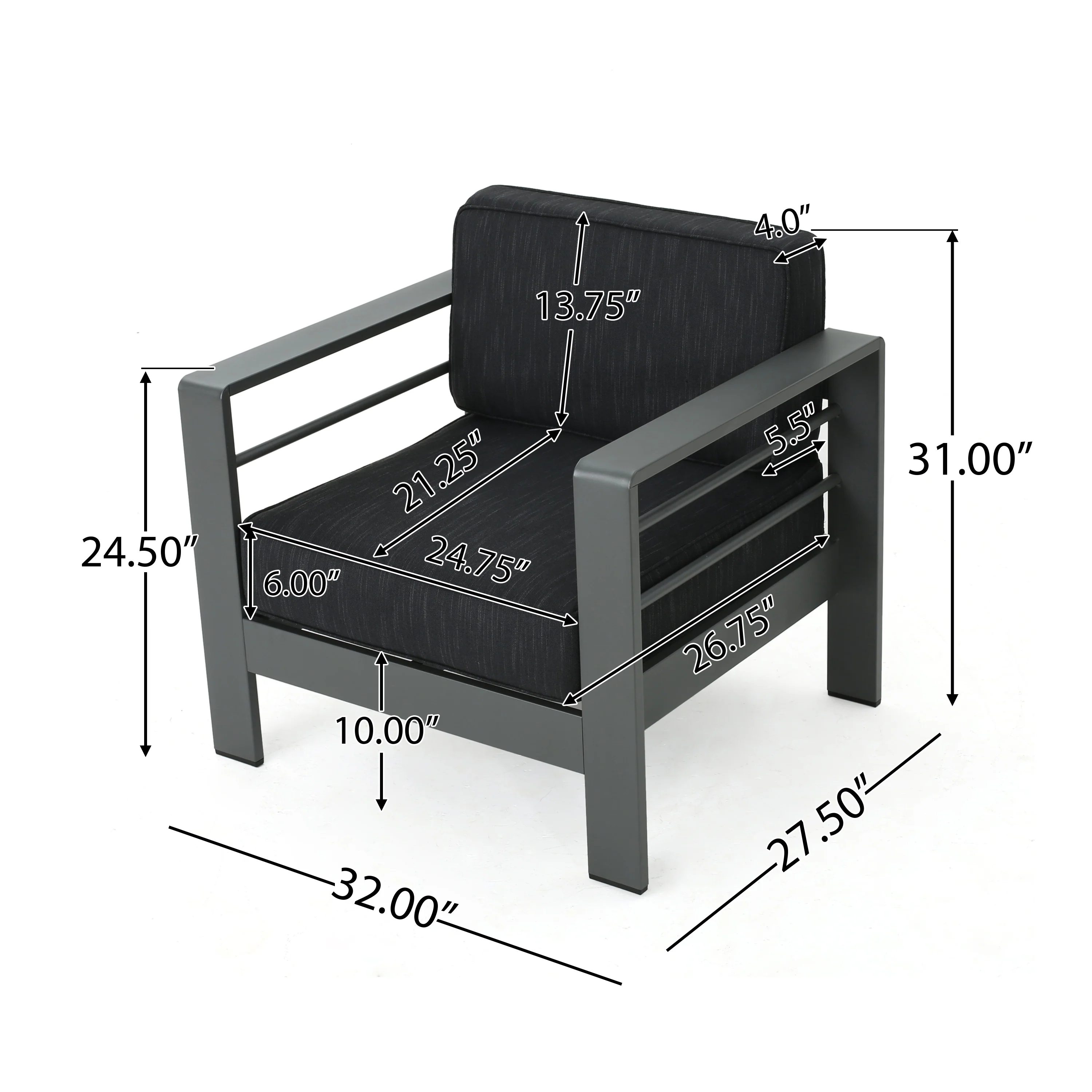 Coral Bay Outdoor Gray Aluminum 11 Piece Estate Patio Collection with Firepit - furnbro