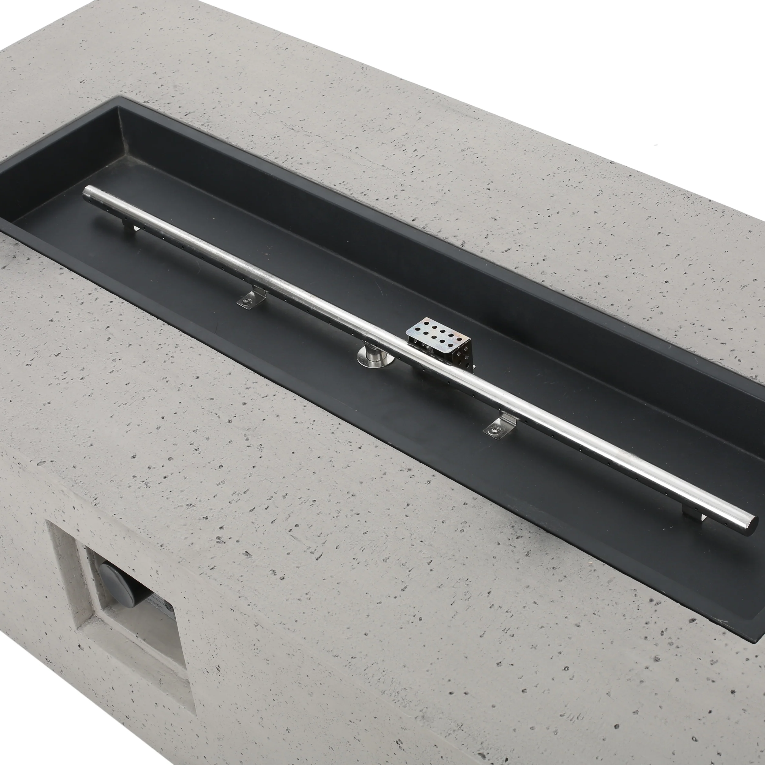 Hearth Outdoor 50,000 BTU Lightweight Concrete Rectangular Fire Pit (No Tank Holder) - furnishings