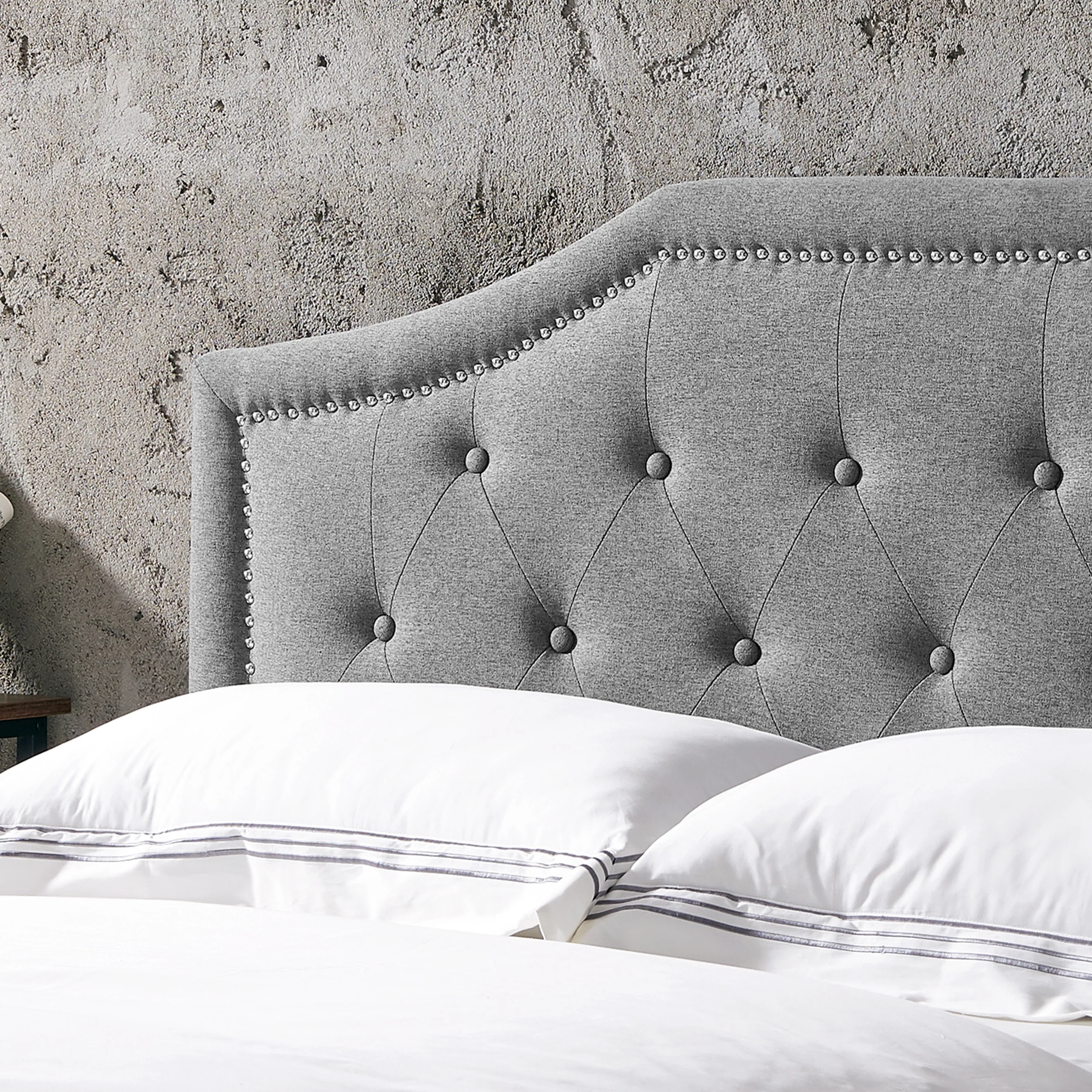 Olivia Contemporary Upholstered Queen/Full Headboard - furnishings
