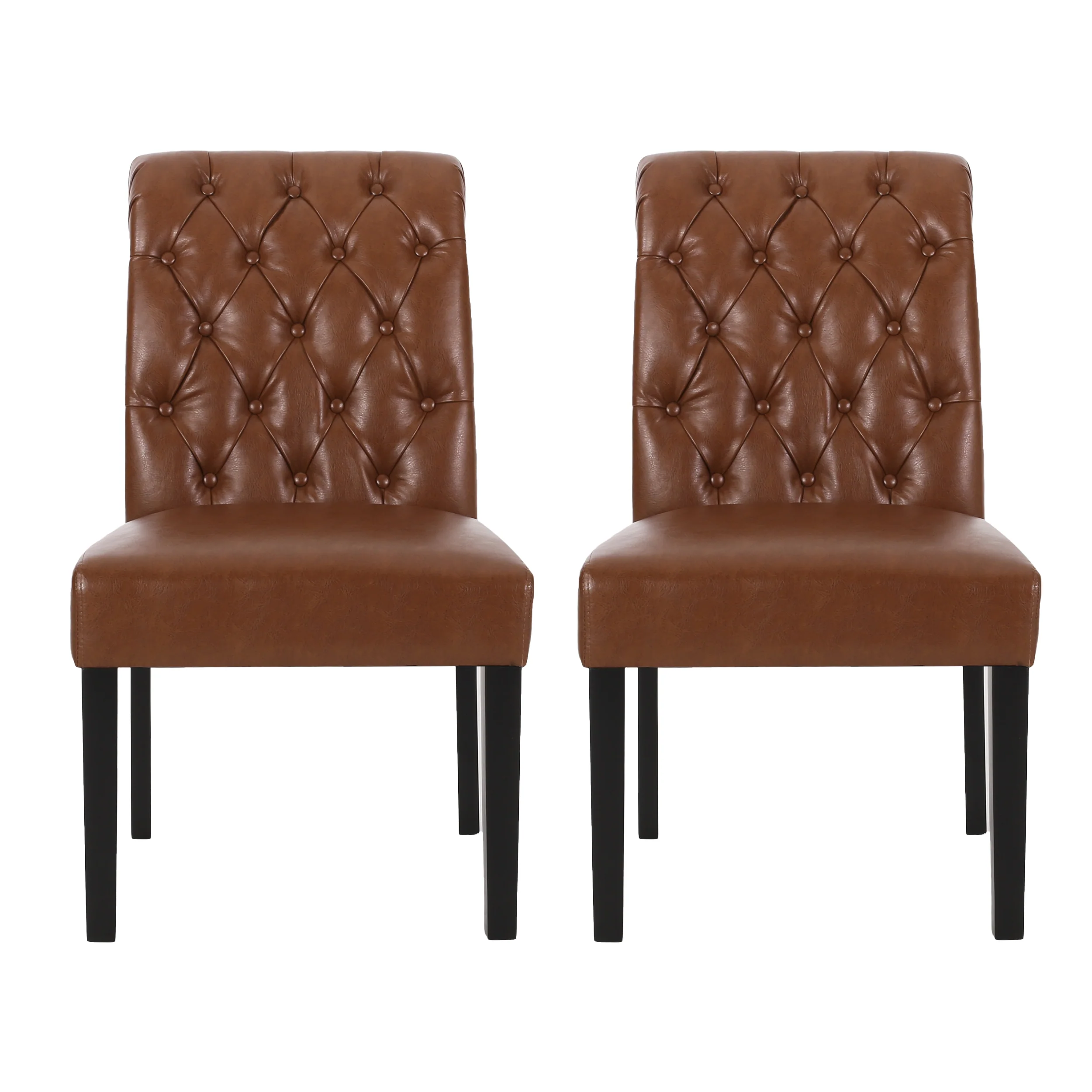 Emerson Contemporary Tufted Rolltop Dining Chairs, Set of 2 - furnishings
