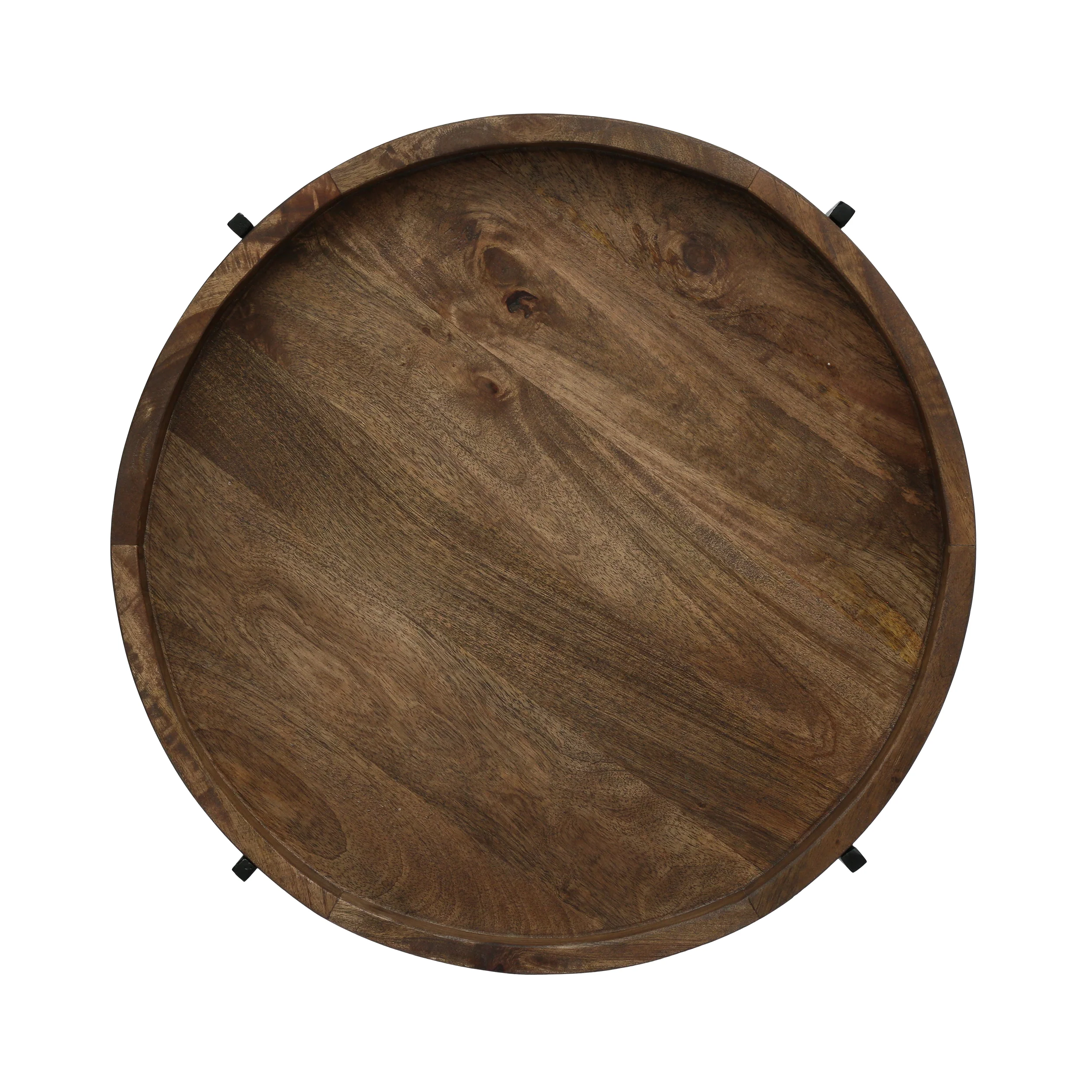 Glynn Tift Handcrafted Modern Industrial Mango Wood Folding Tray Top Side Table - furnishings