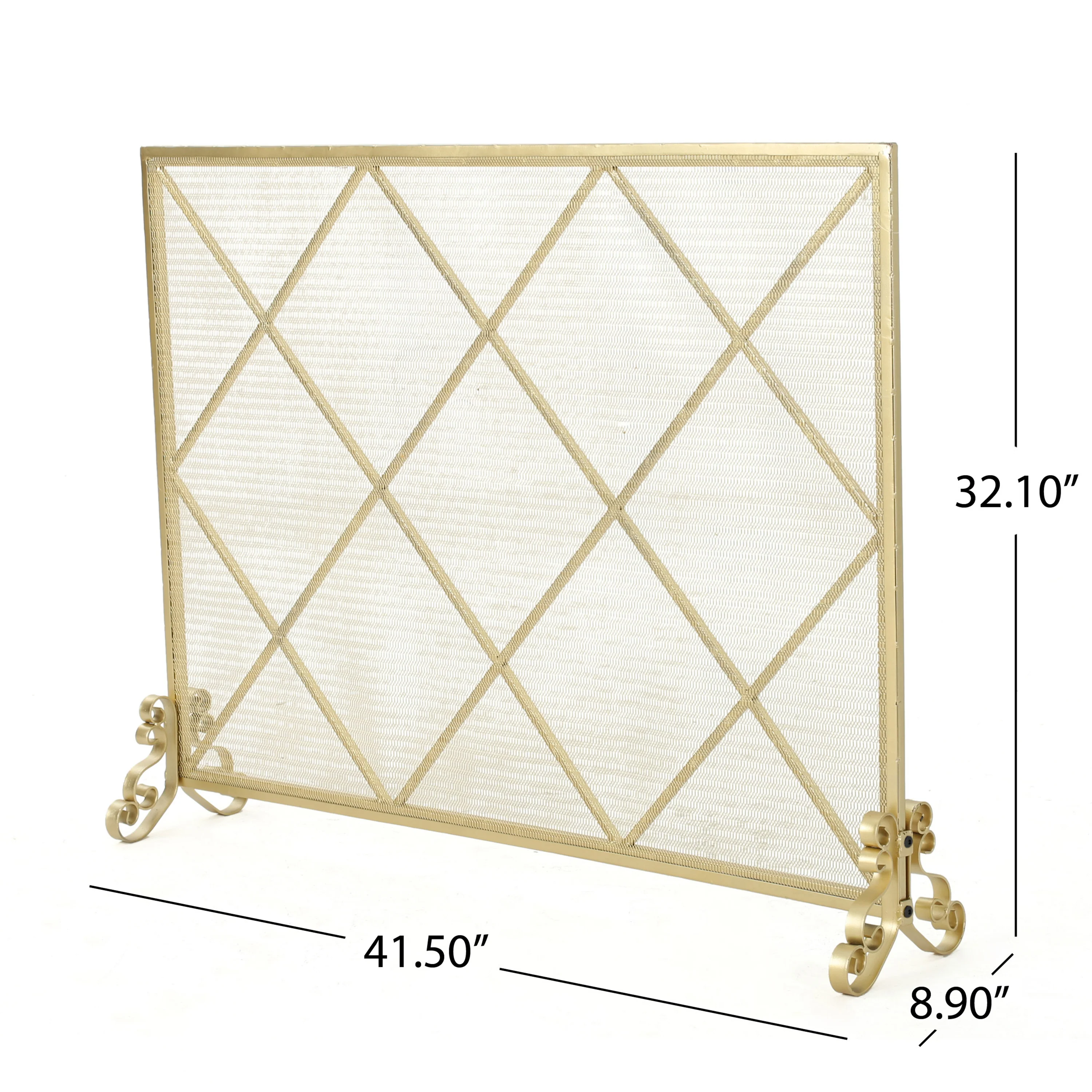 Hayden Single Panel Iron Fire Screen - furnishings