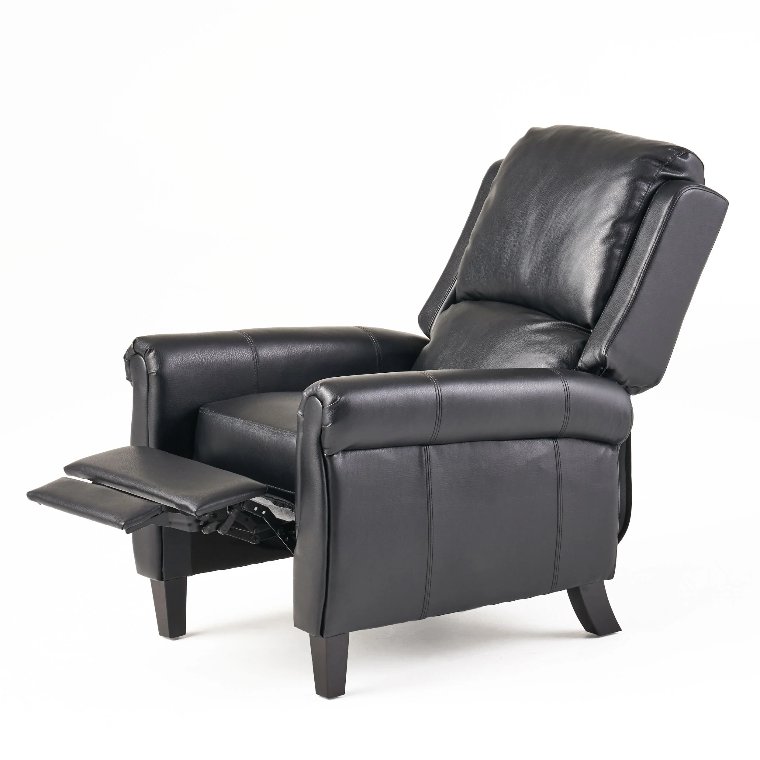 Lloyd Black Leather Recliner Club Chair - furnishings