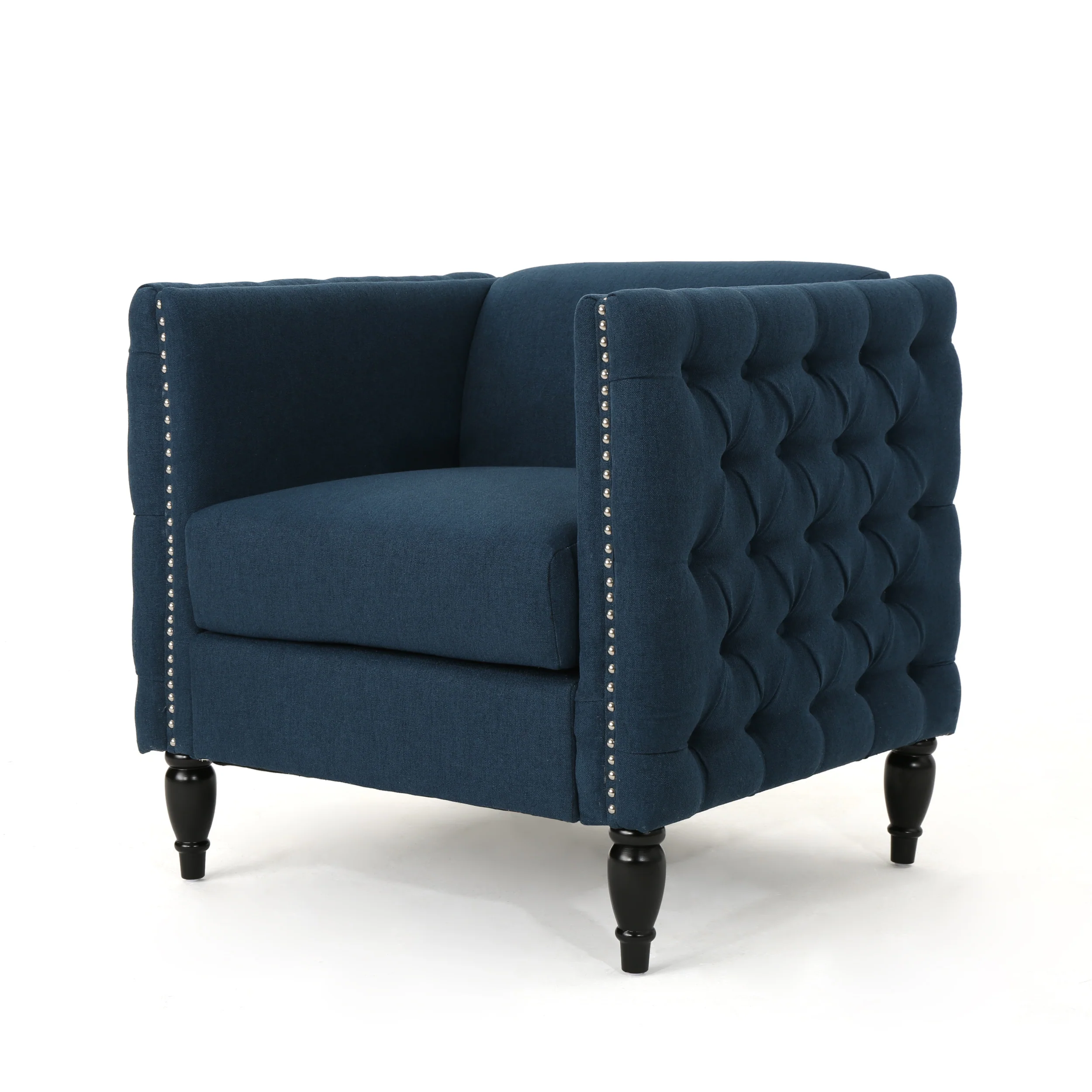 Karl Modern Tufted Fabric Armchair - furnishings