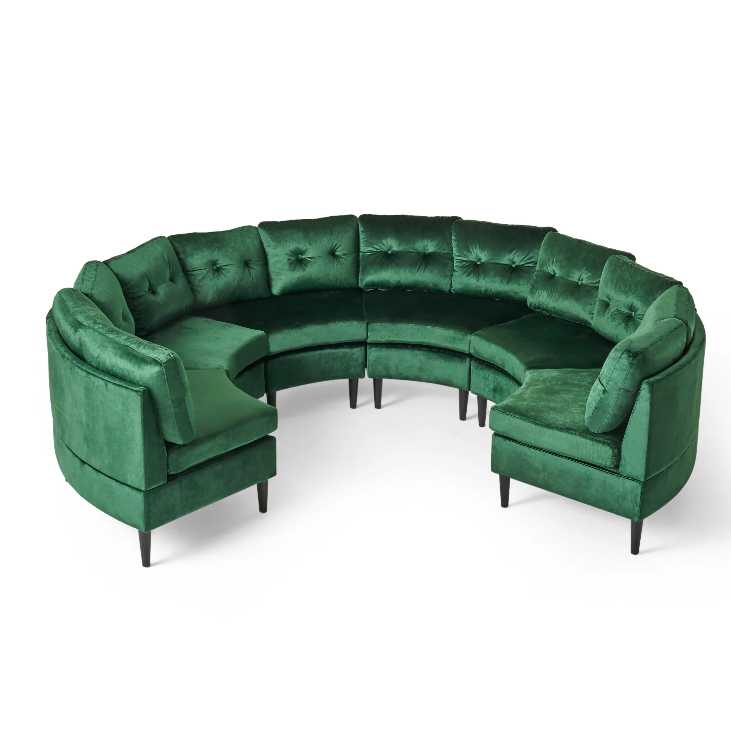 Modesty Glam Velvet Modular 6 Seater Sectional - furnishings