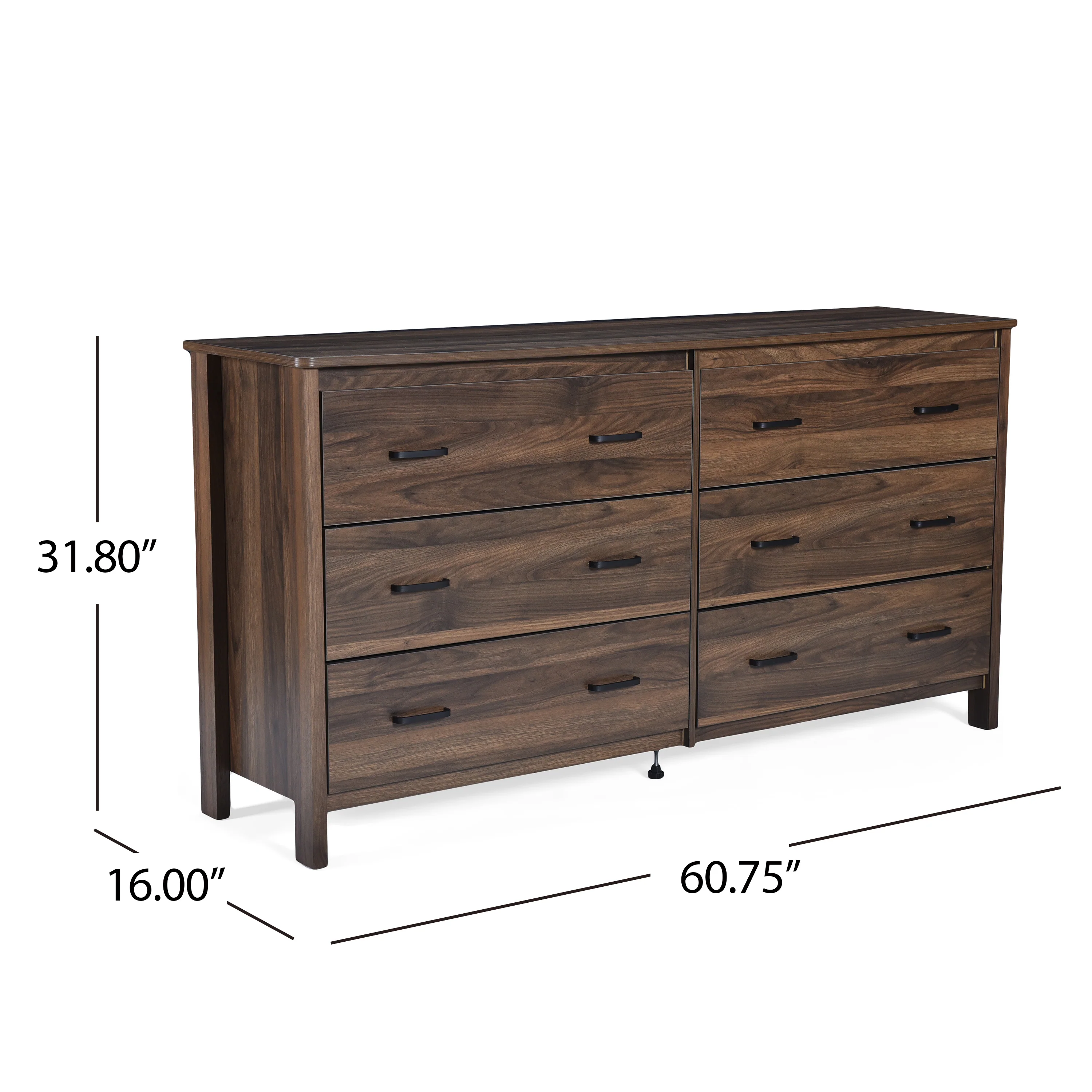 Titeca Contemporary 6 Drawer Dresser - furnishings