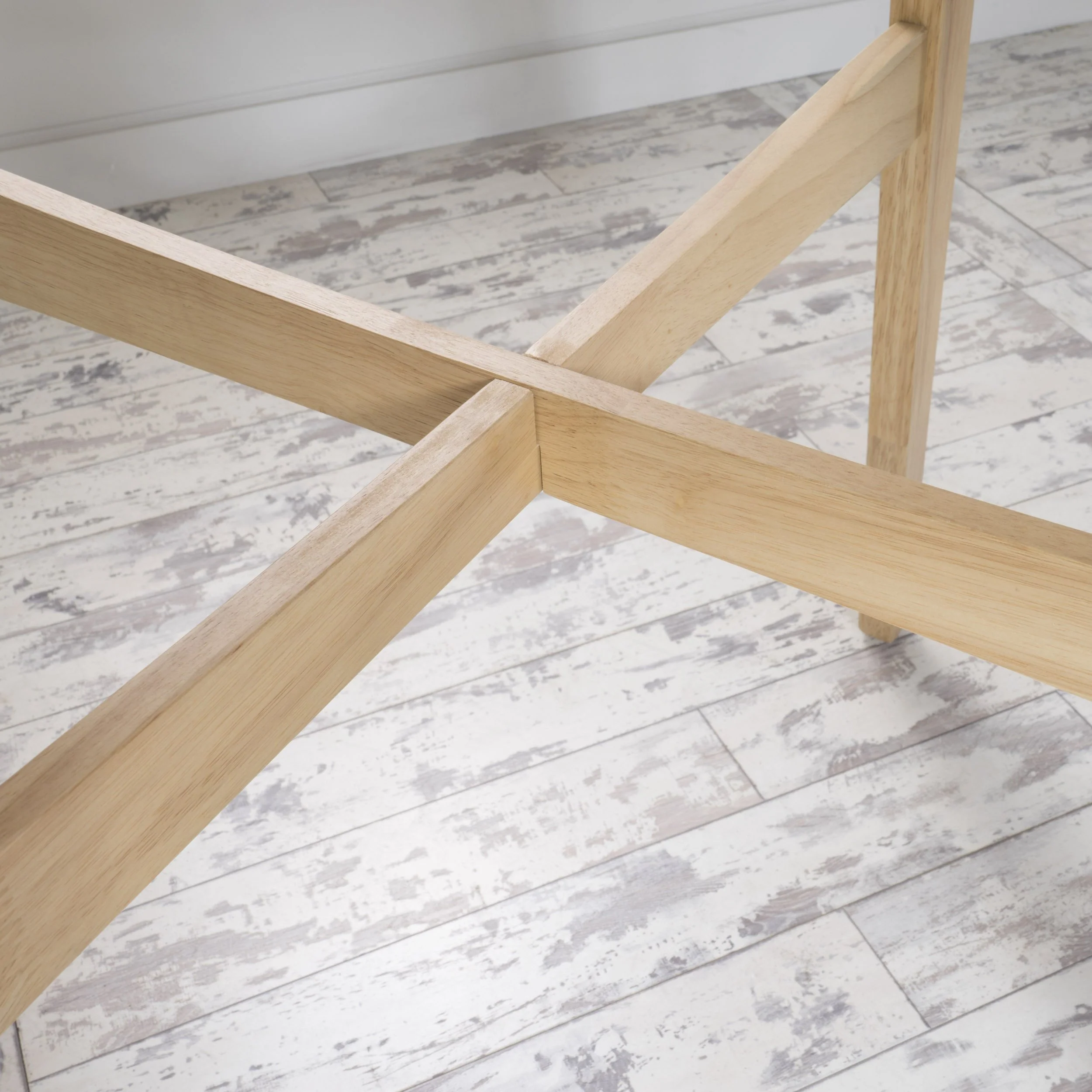 Helen Mid-Century Round Counter Height Dining Table with X-Stretcher - furnishings