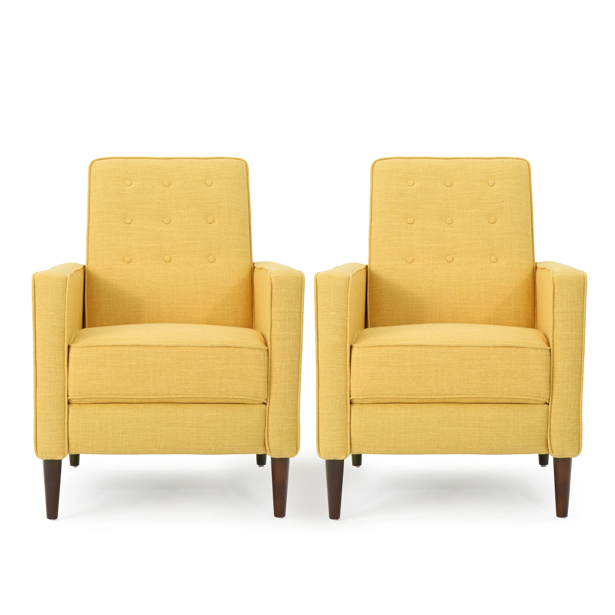 Mason Mid-Century Modern Tufted Back Fabric Recliner (set of 2) - furnishings