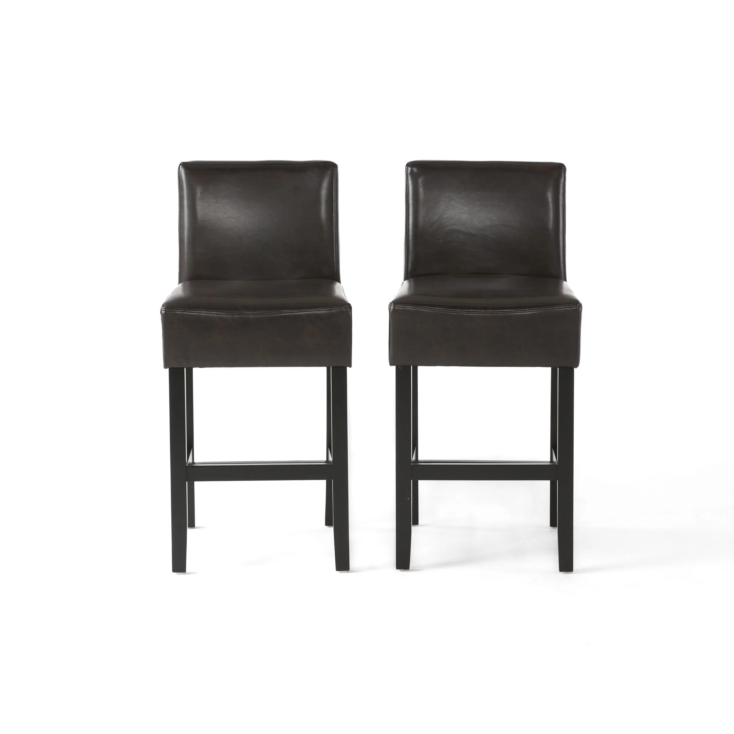 Peterborough Modern 26-Inch Leather Counter Stool (Set of 2) - furnishings