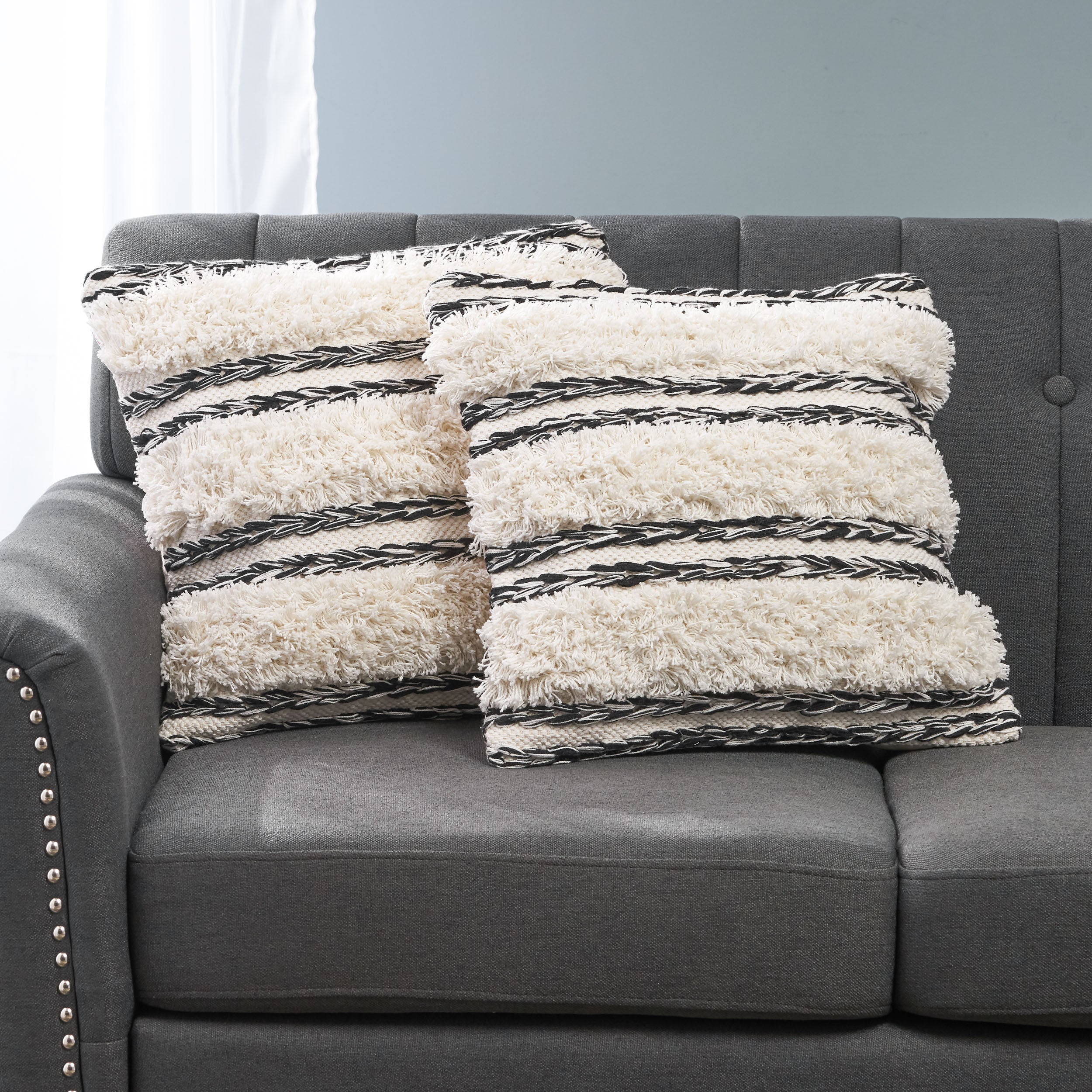 Emoni Boho Cotton Pillow Cover (Set of 2) - furnishings