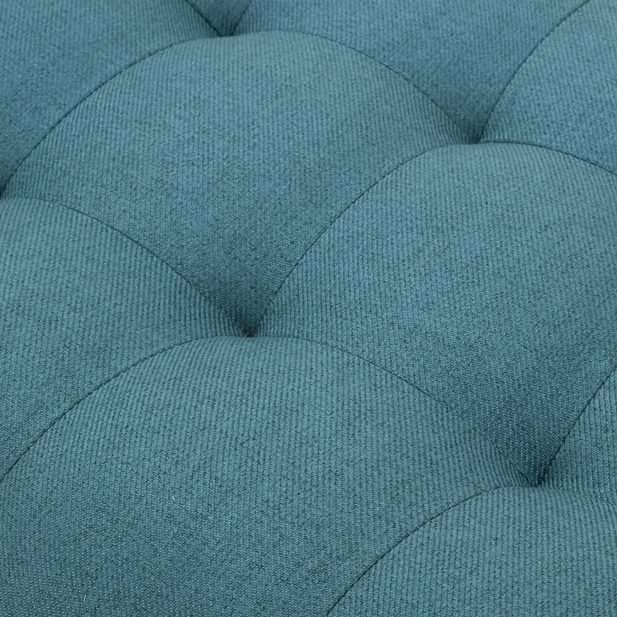 Madrid Mid-Century Modern Tufted Fabric Ottoman Bench with Tapered Legs - furnishings