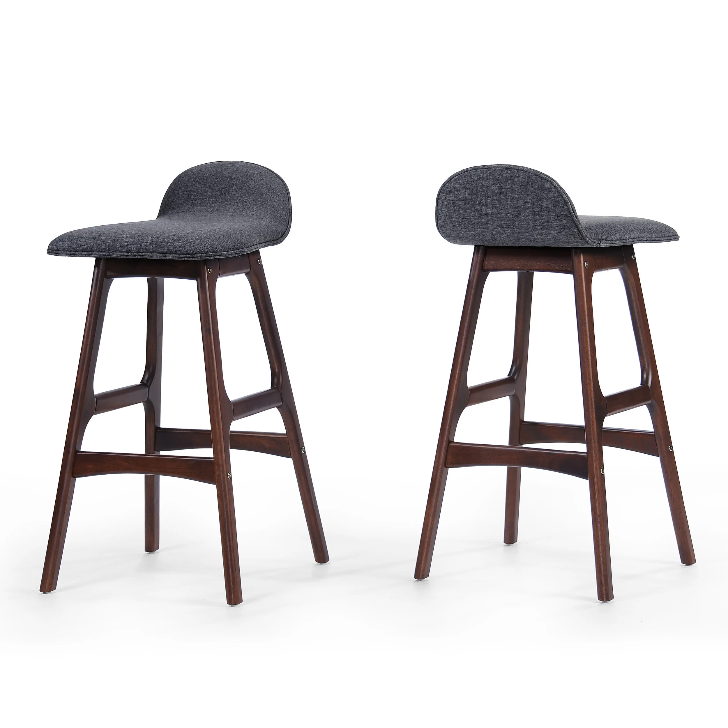 Tolle 29-Inch Mid-Century Design Low Back Fabric Bar Chair (Set of 2) - furnishings