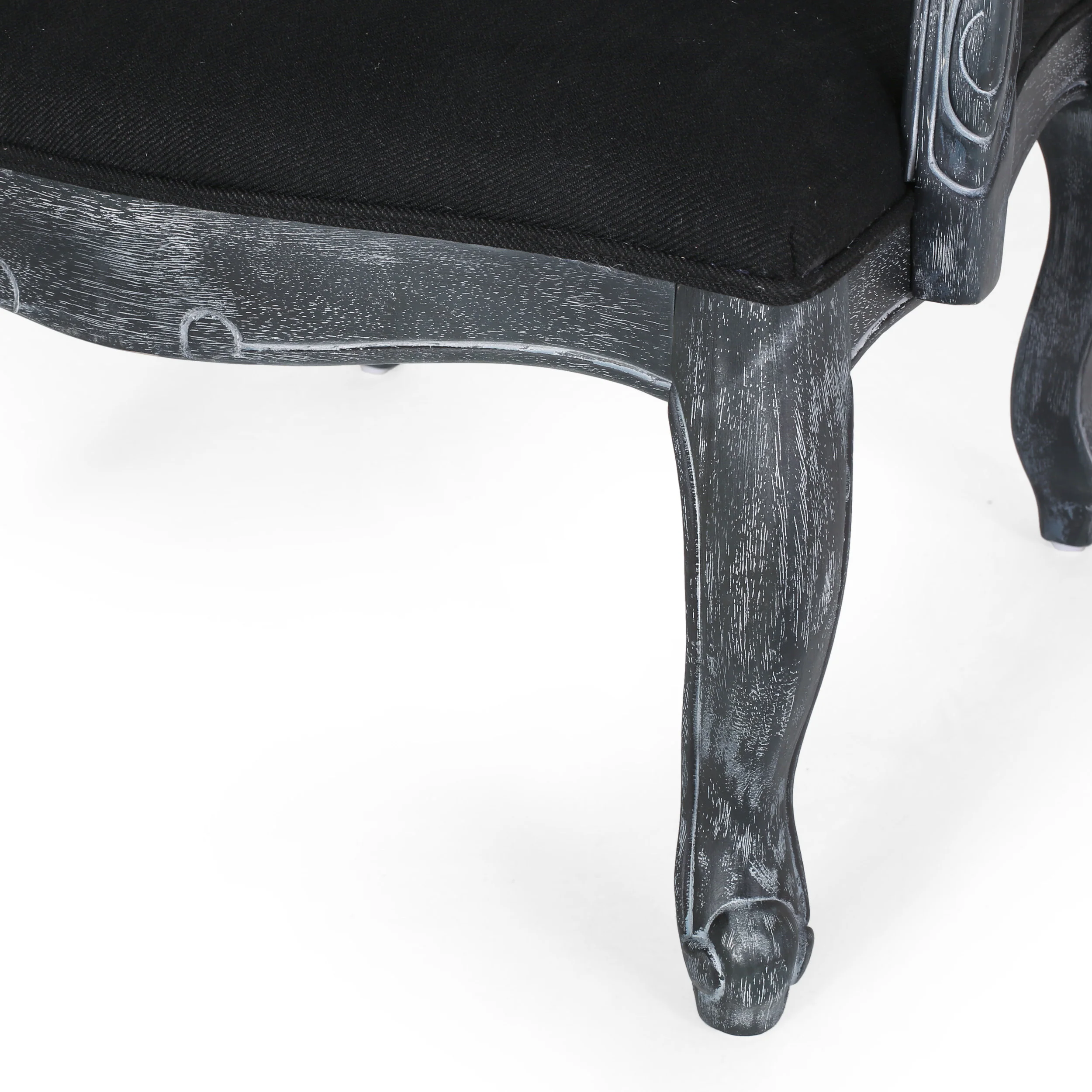 Stene French Country Wood Upholstered Dining Armchair - furnishings