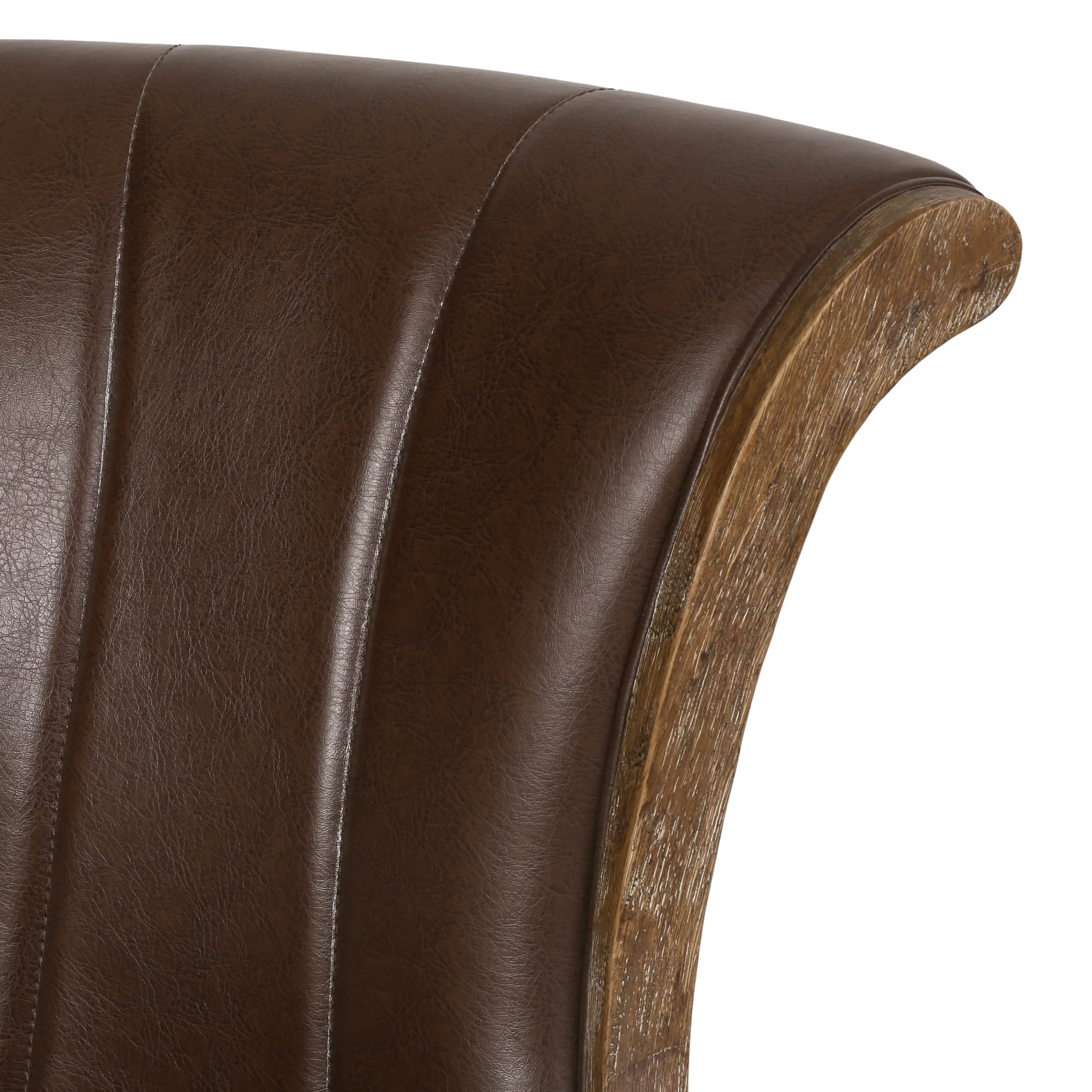 Andrea Contemporary Upholstered Roll Back Swivel Office Chair - furnishings