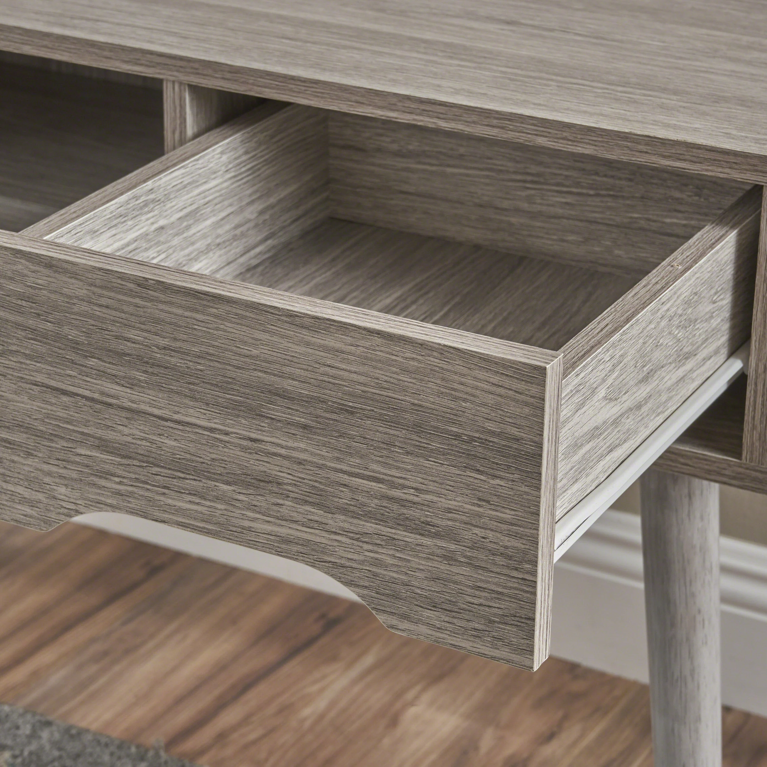 Florie Mid Century Modern 2 Drawer & Shelf TV Stand - furnishings