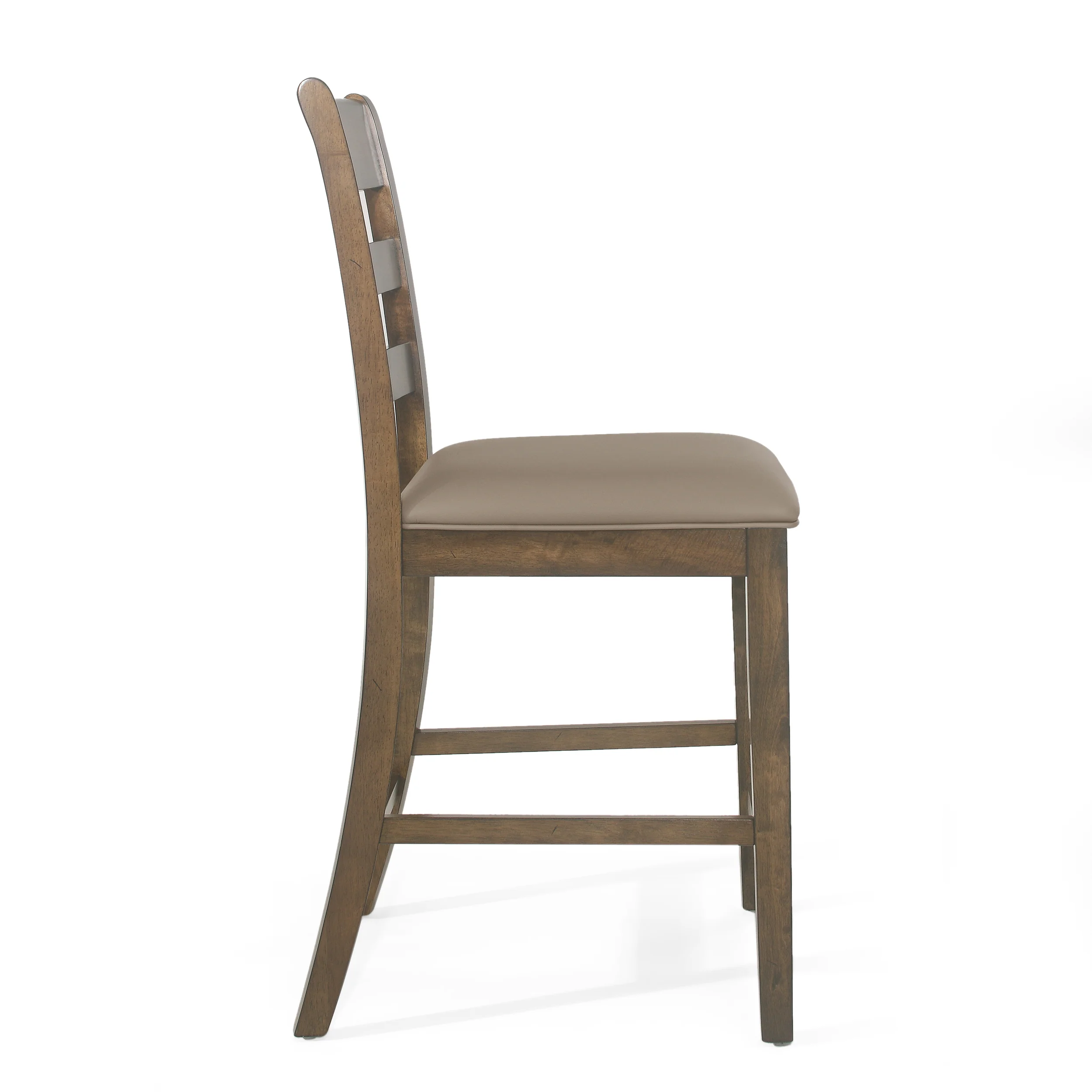 Boughton Farmhouse Upholstered Wood Counter Stools, Set of 2 - furnishings