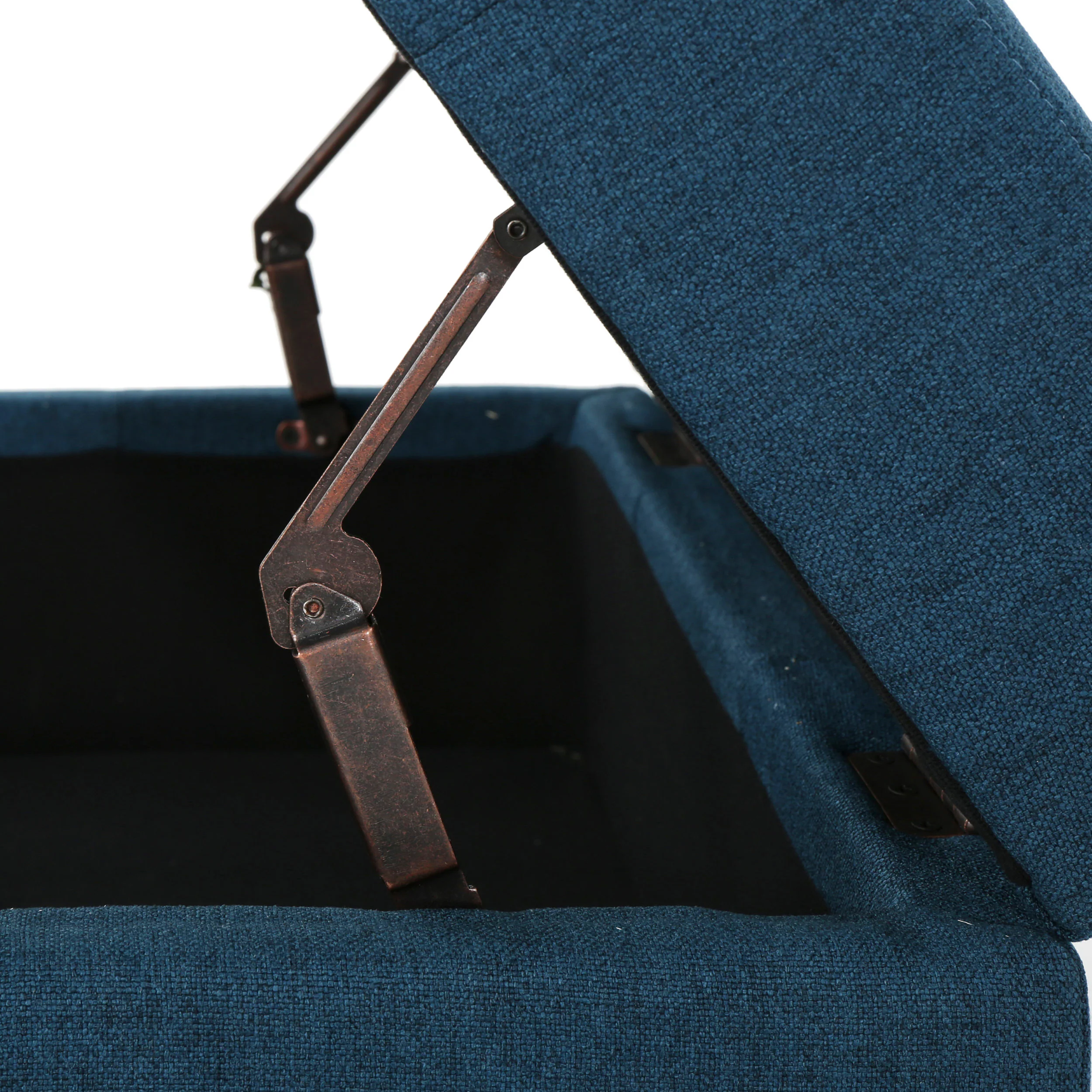 Channing Square Tufted Fabric Storage Ottoman Coffee Table With Casters - furnishings