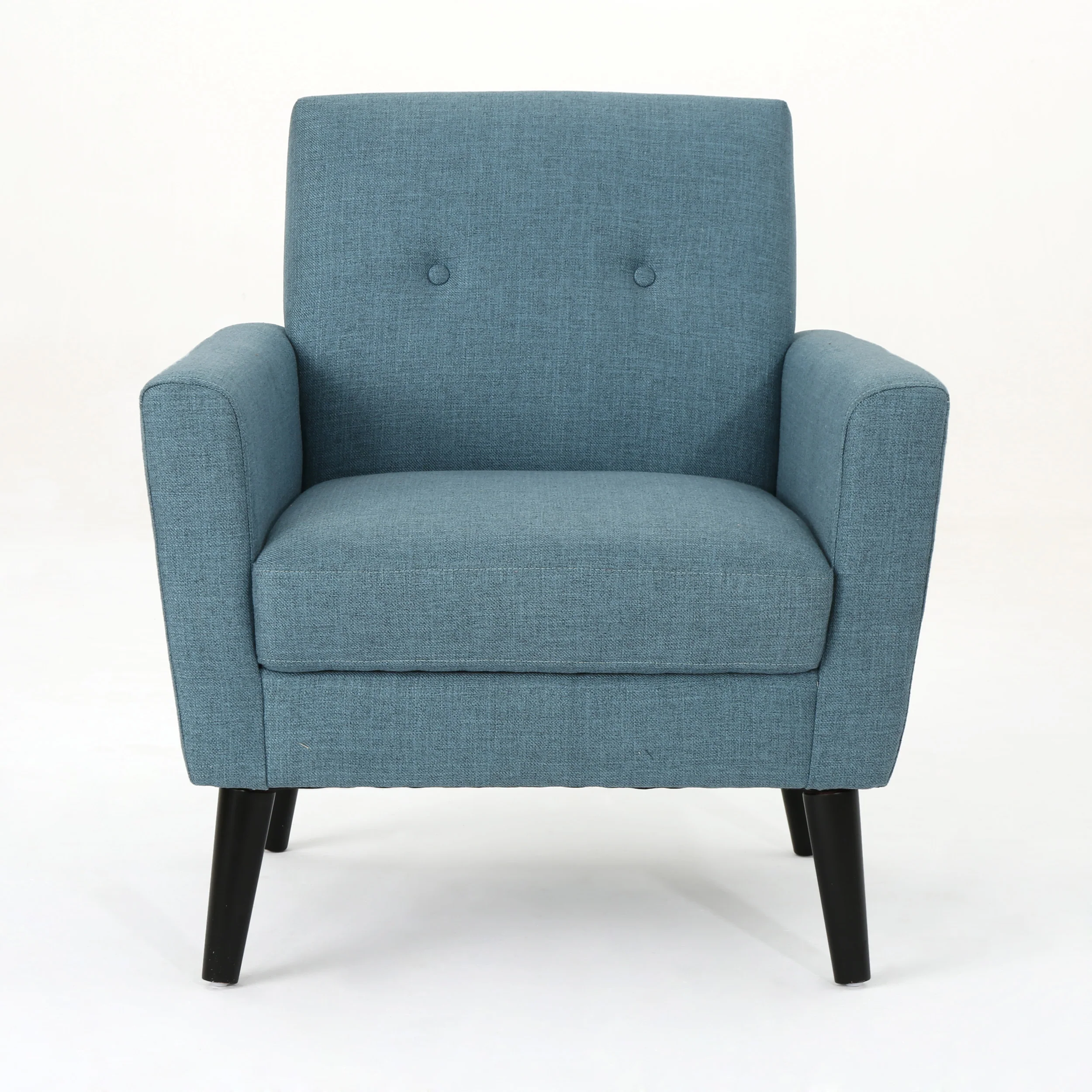 Sierra Mid Century Modern Button Tufted Upholstered Fabric Club Chair - furnishings