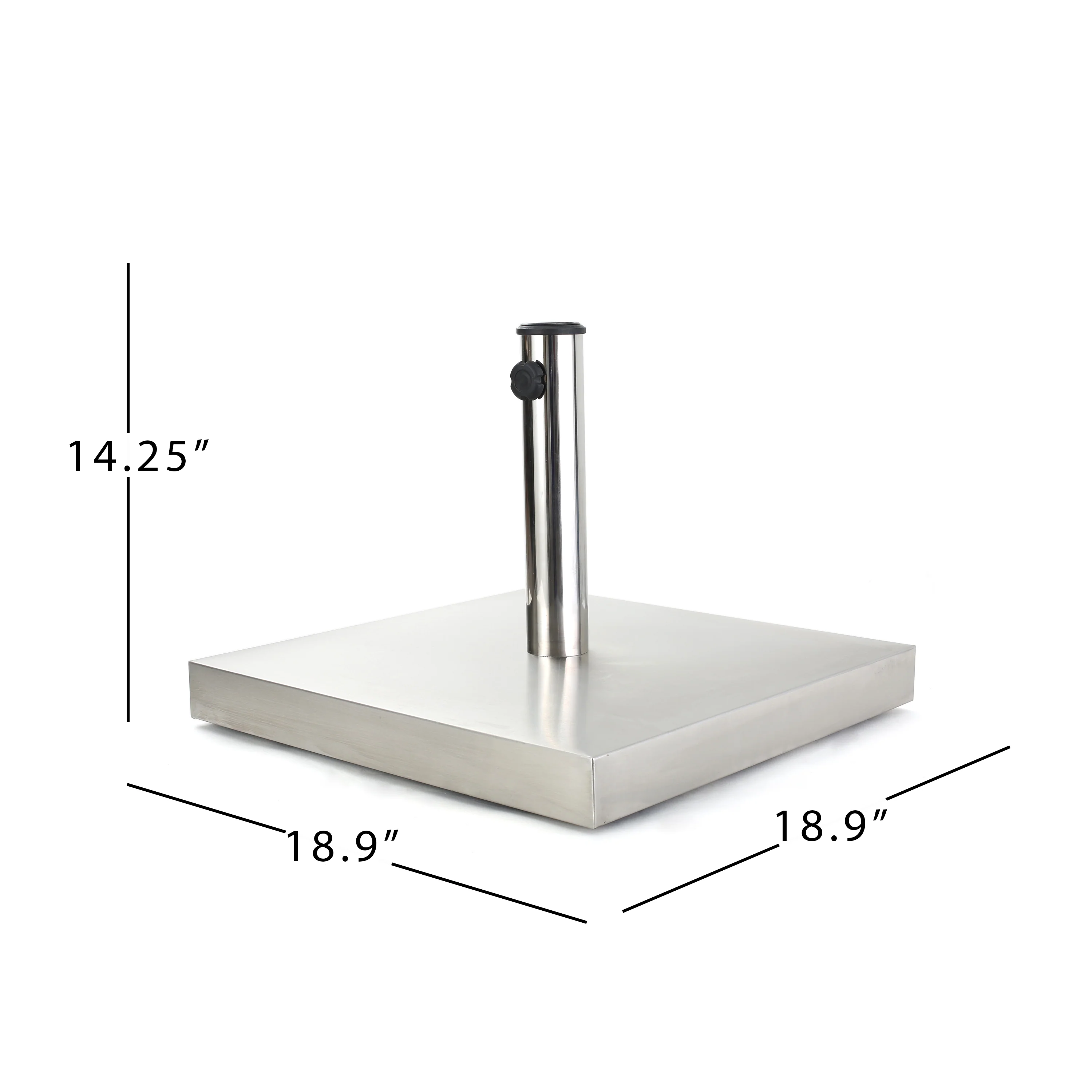 Norcross 66lbs Stainless Steel Square Umbrella Base - furnishings