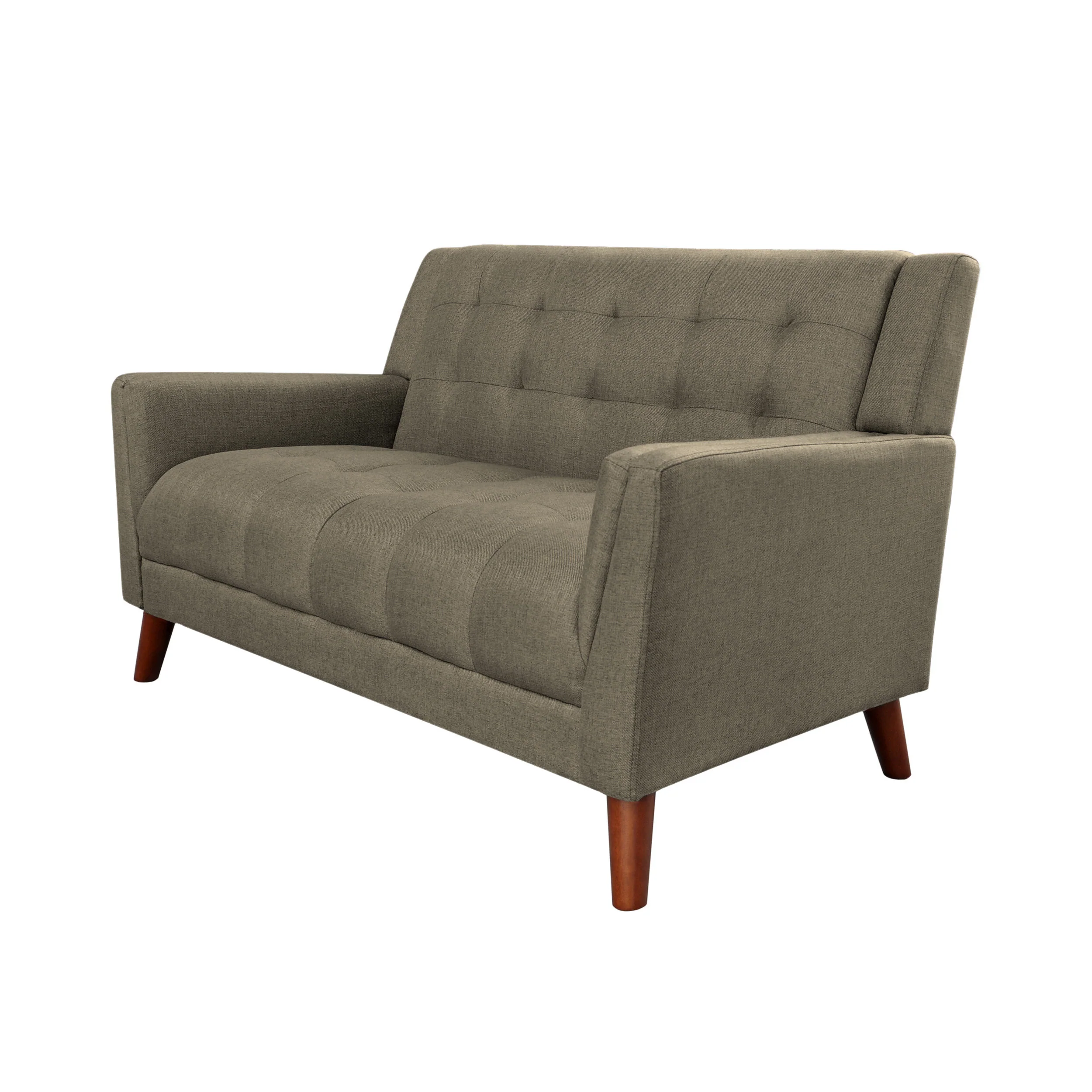 Anvith Mid Century Modern Fabric Loveseat - furnishings