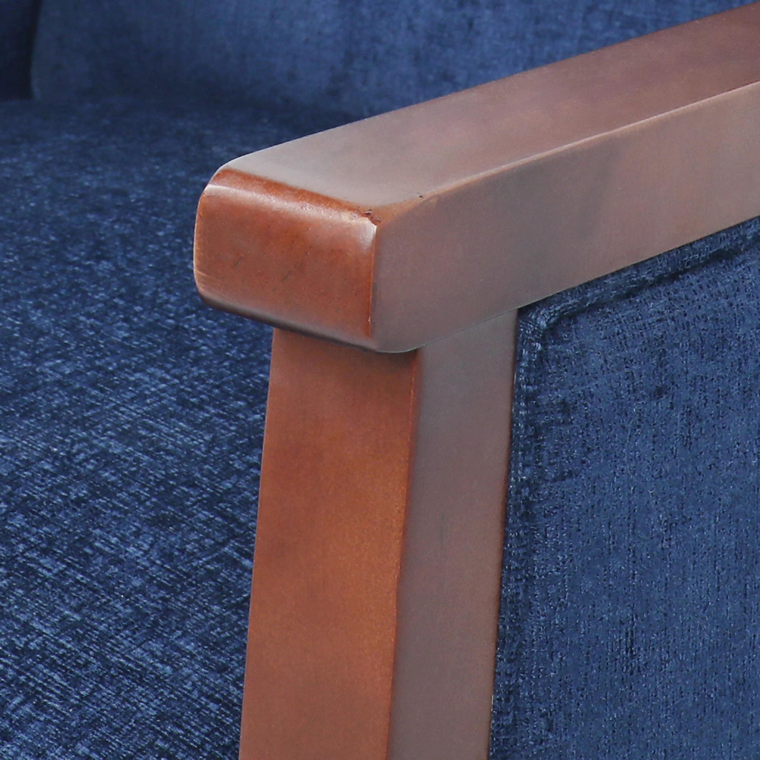 Albatros Mid Century Modern Fabric Tufted Wood Pushback Recliner - furnishings