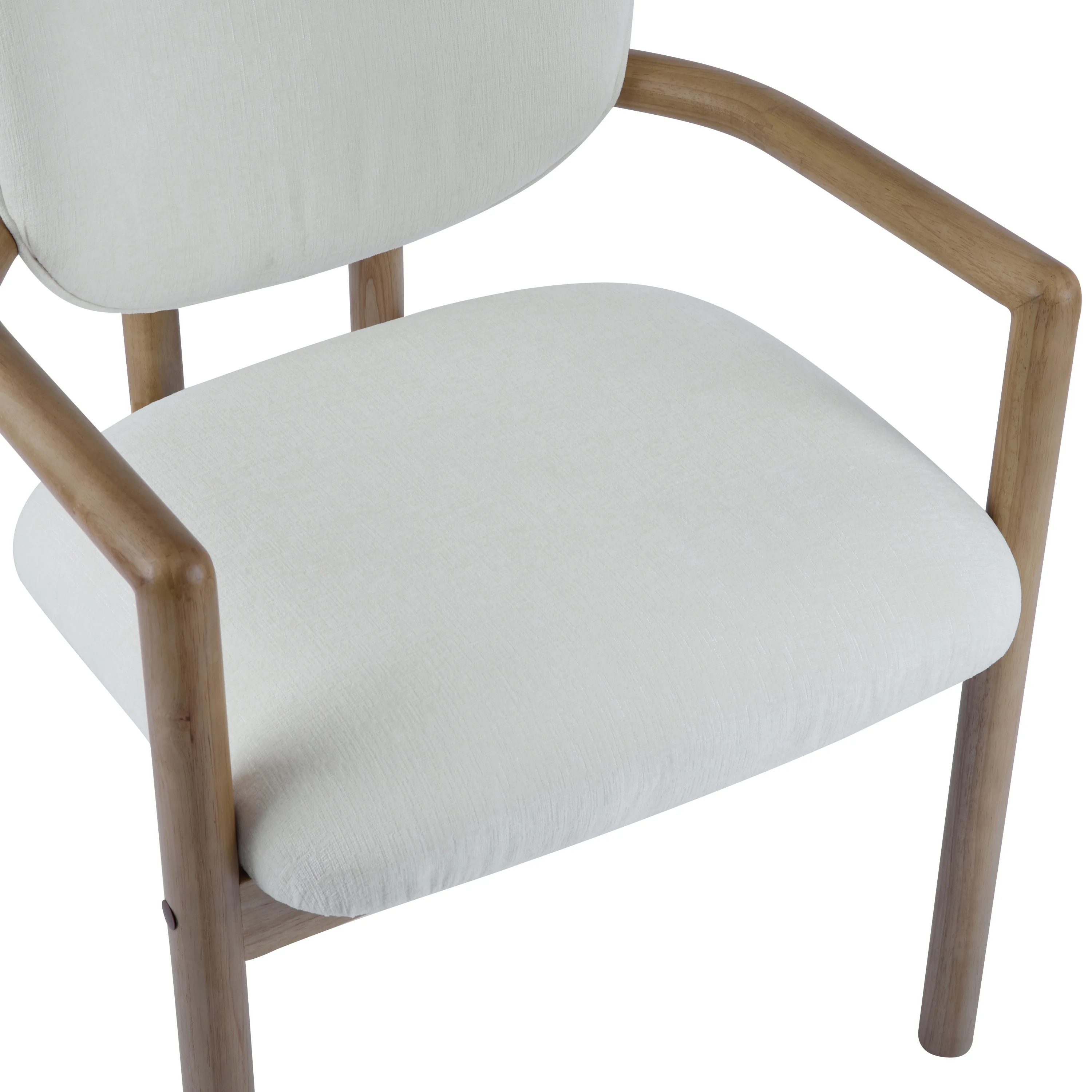 Fluffy Modern Rubberwood Upholstered Dining Chairs - furnishings