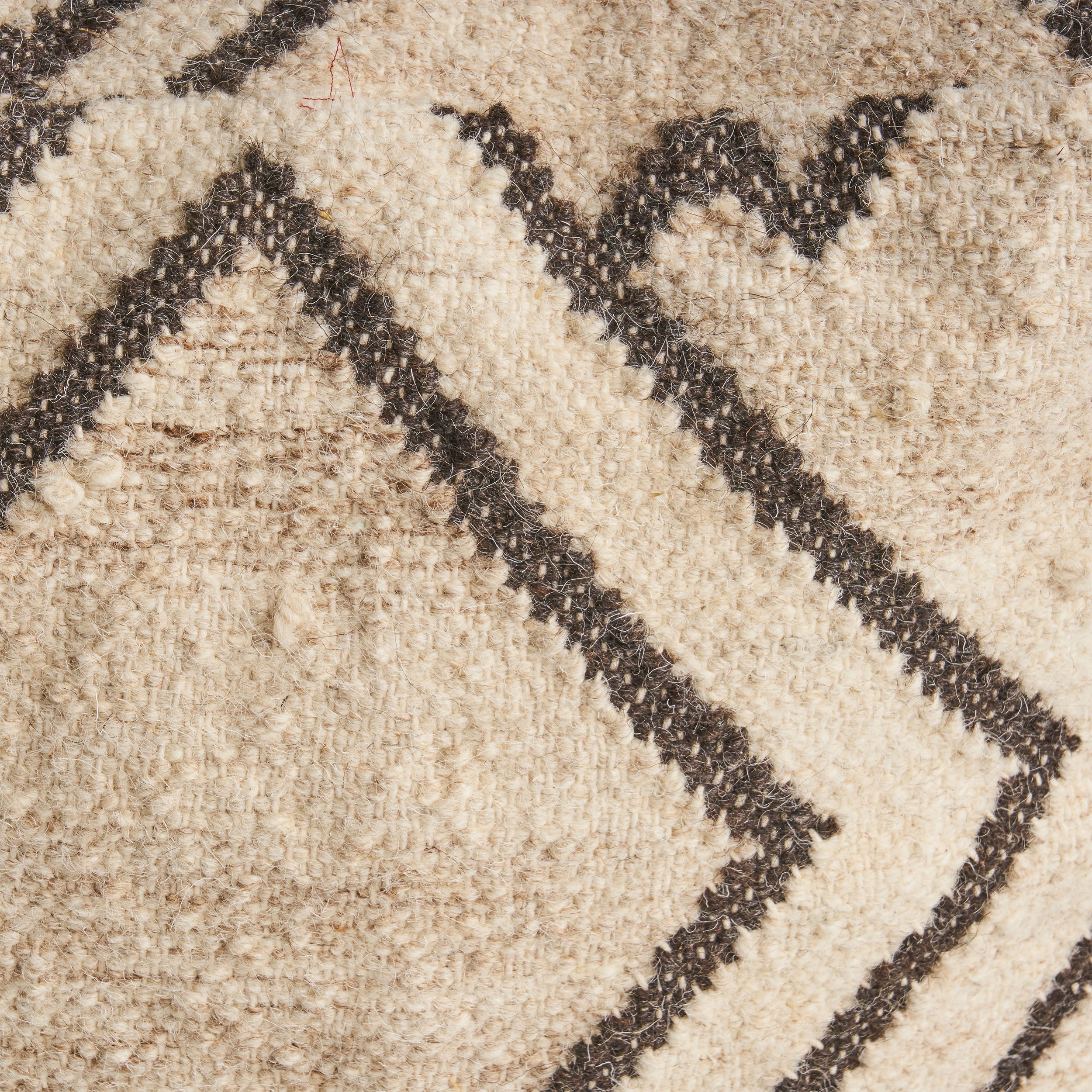 Lucciano Boho Wool and Cotton Ottoman Pouf - furnishings