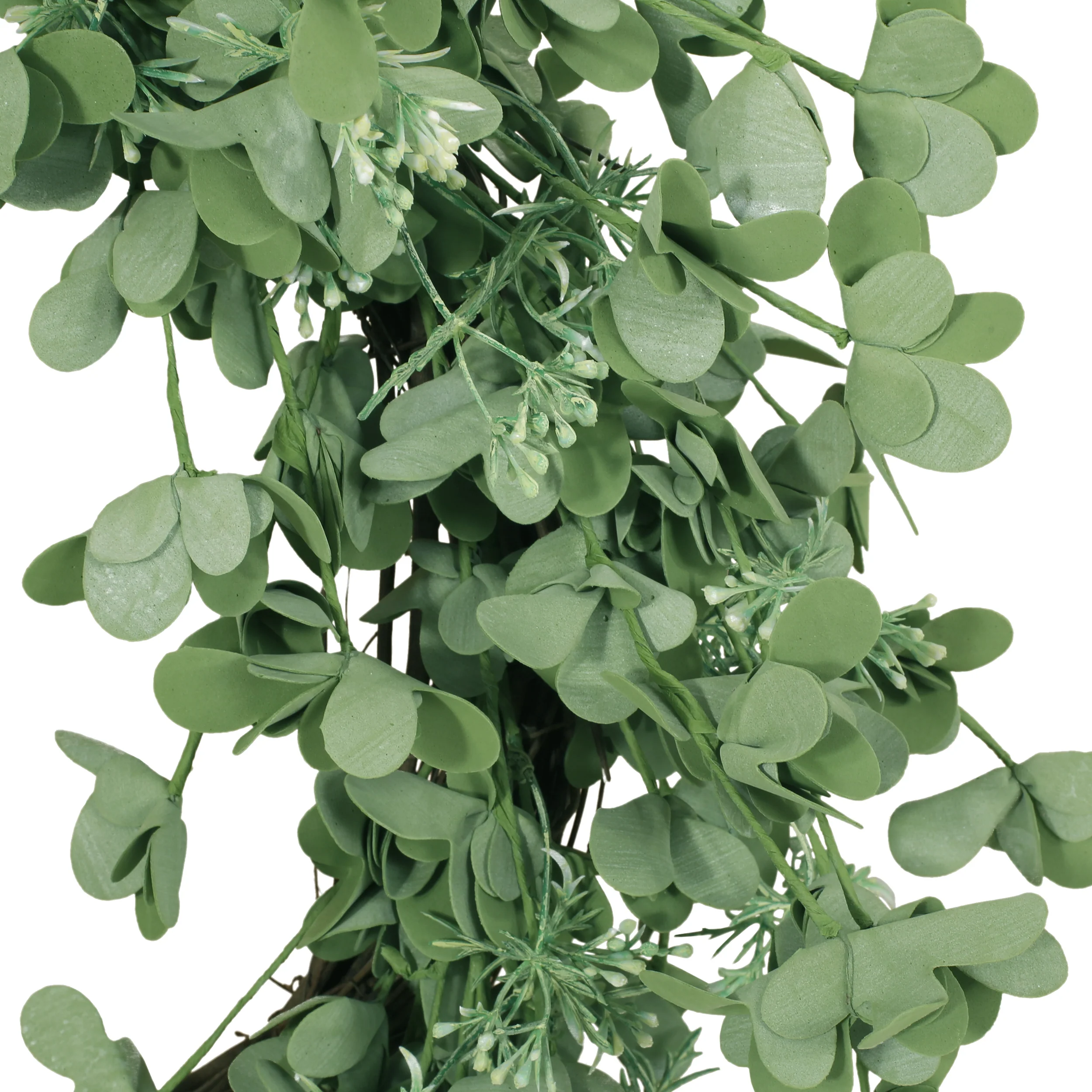 27 Inch Artificial Creeping Woodsorrel Wreath - furnishings