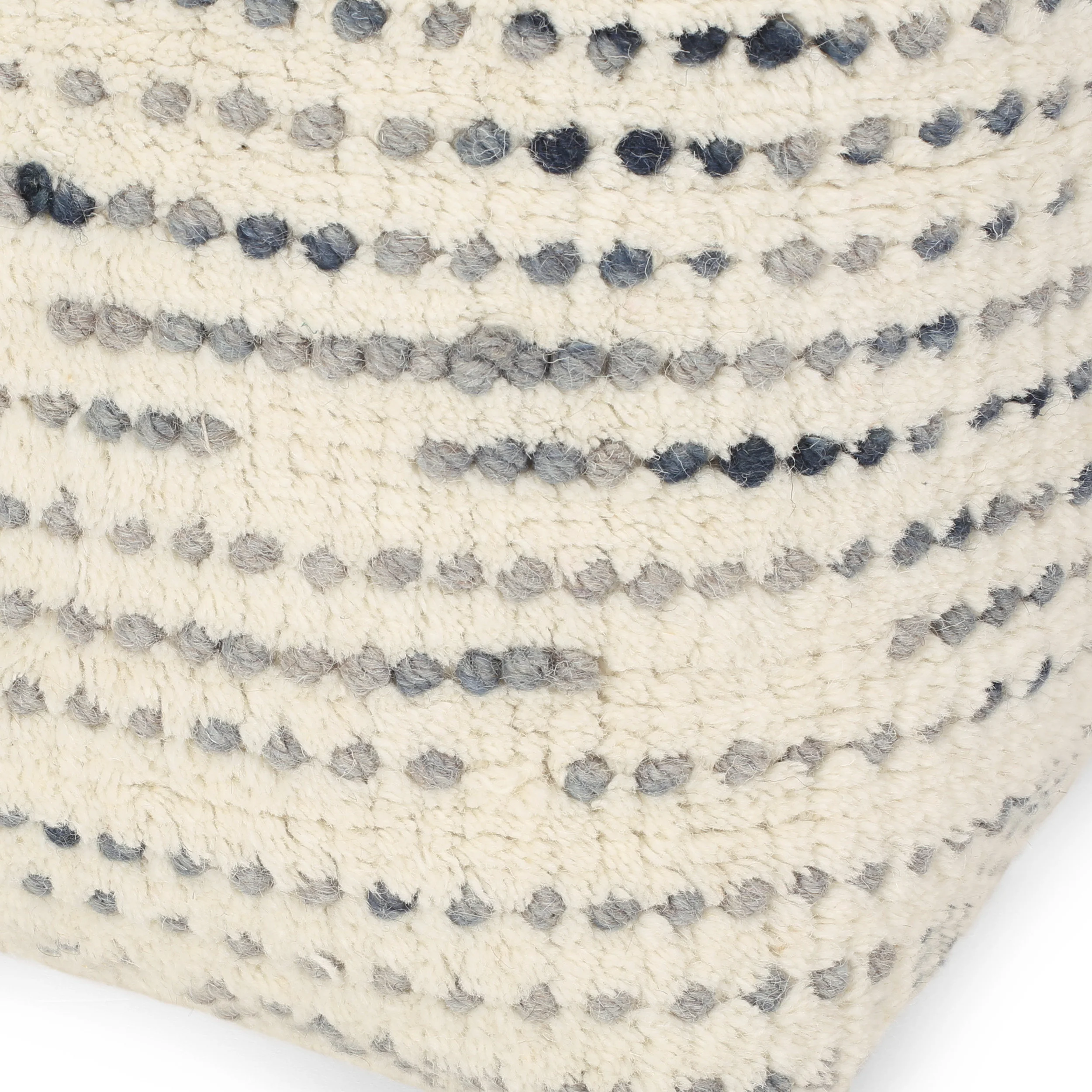 Eakly Handcrafted Boho Fabric Cube Pouf - furnishings