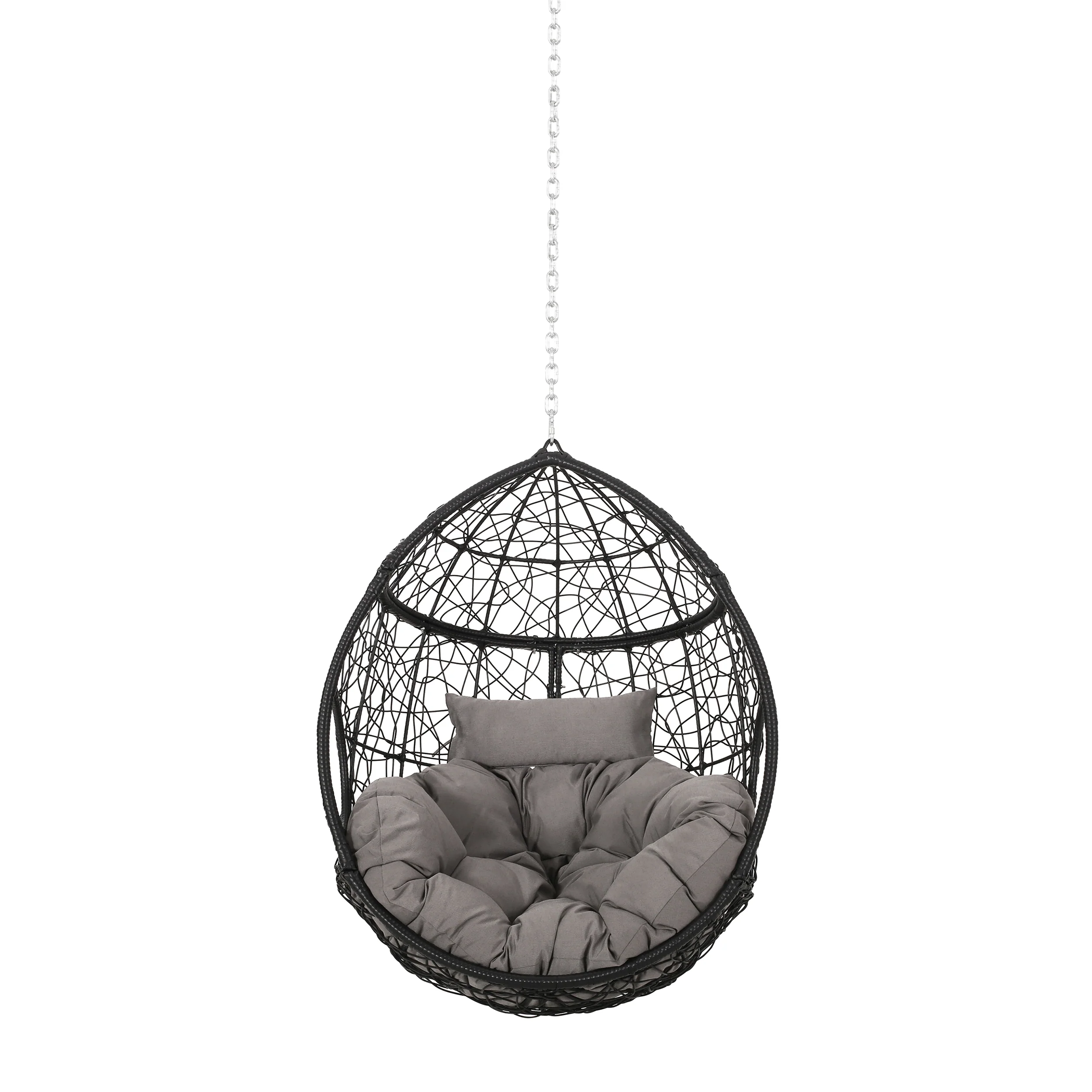 Alannah Outdoor and Indoor Wicker Hanging Chair with 8 Foot Chain (NO STAND) - furnishings