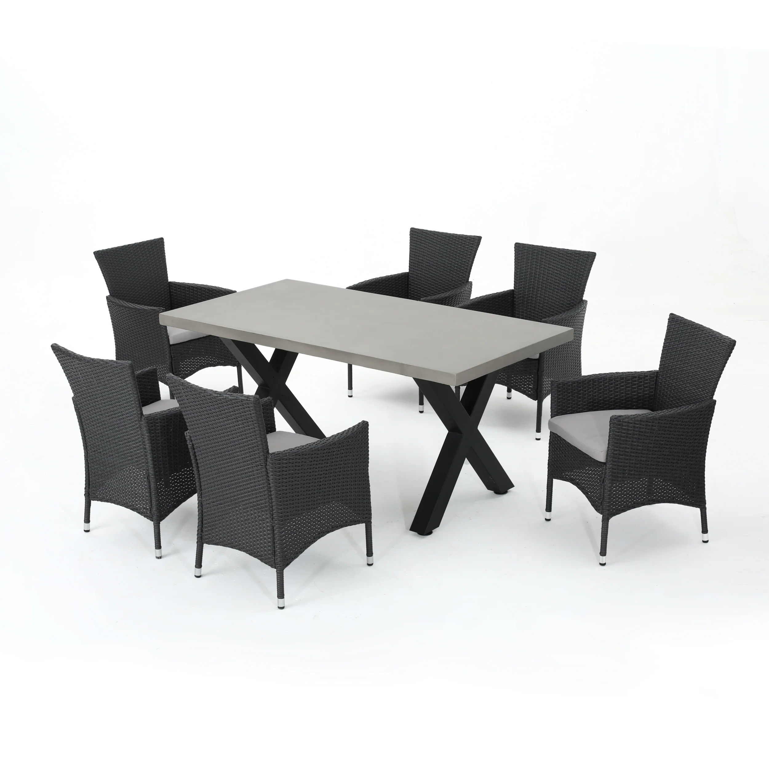 Sanscar Outdoor 6 Seater Dining Set - furnishings