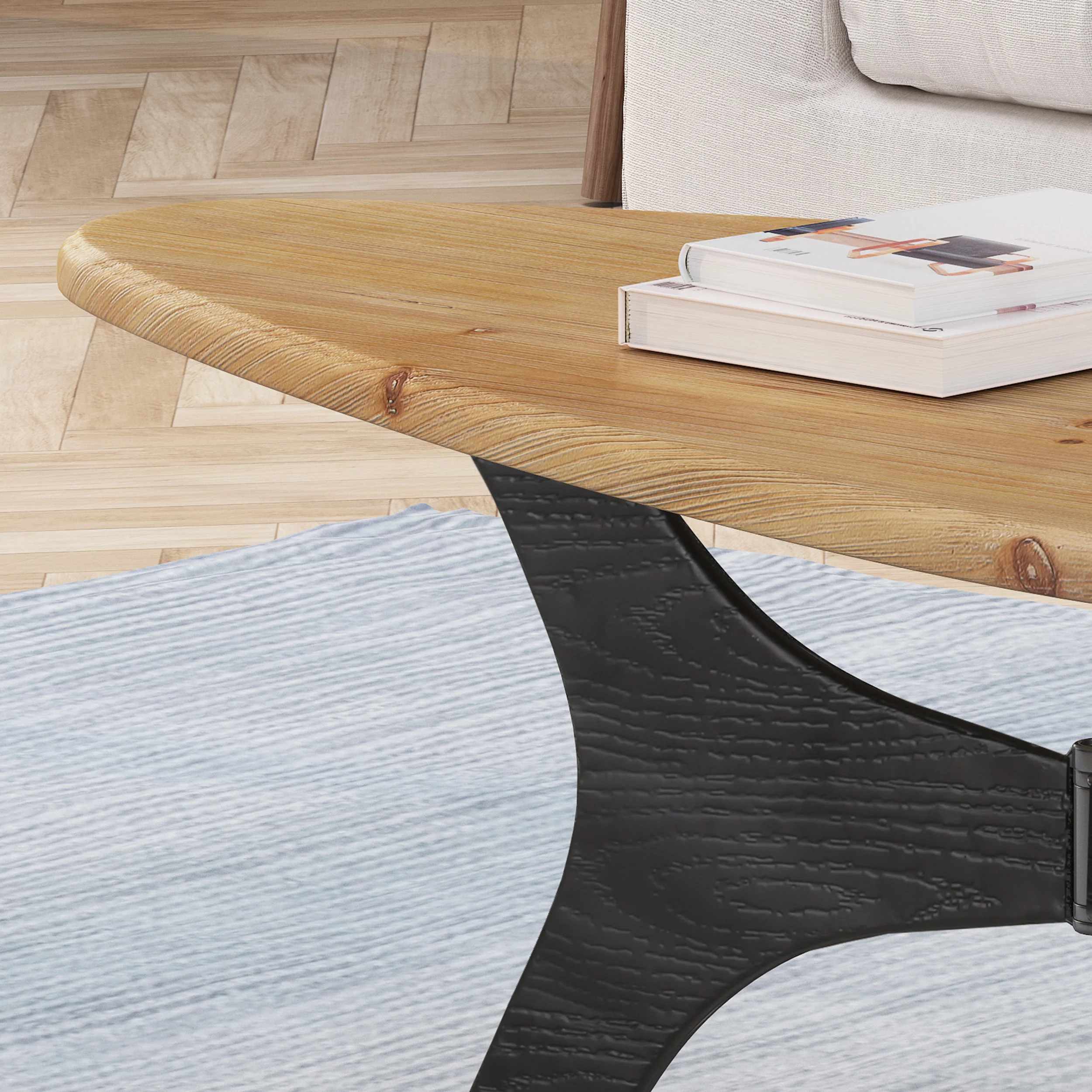 Zaylen Modern Industrial Guitar Pick Coffee Table - furnishings