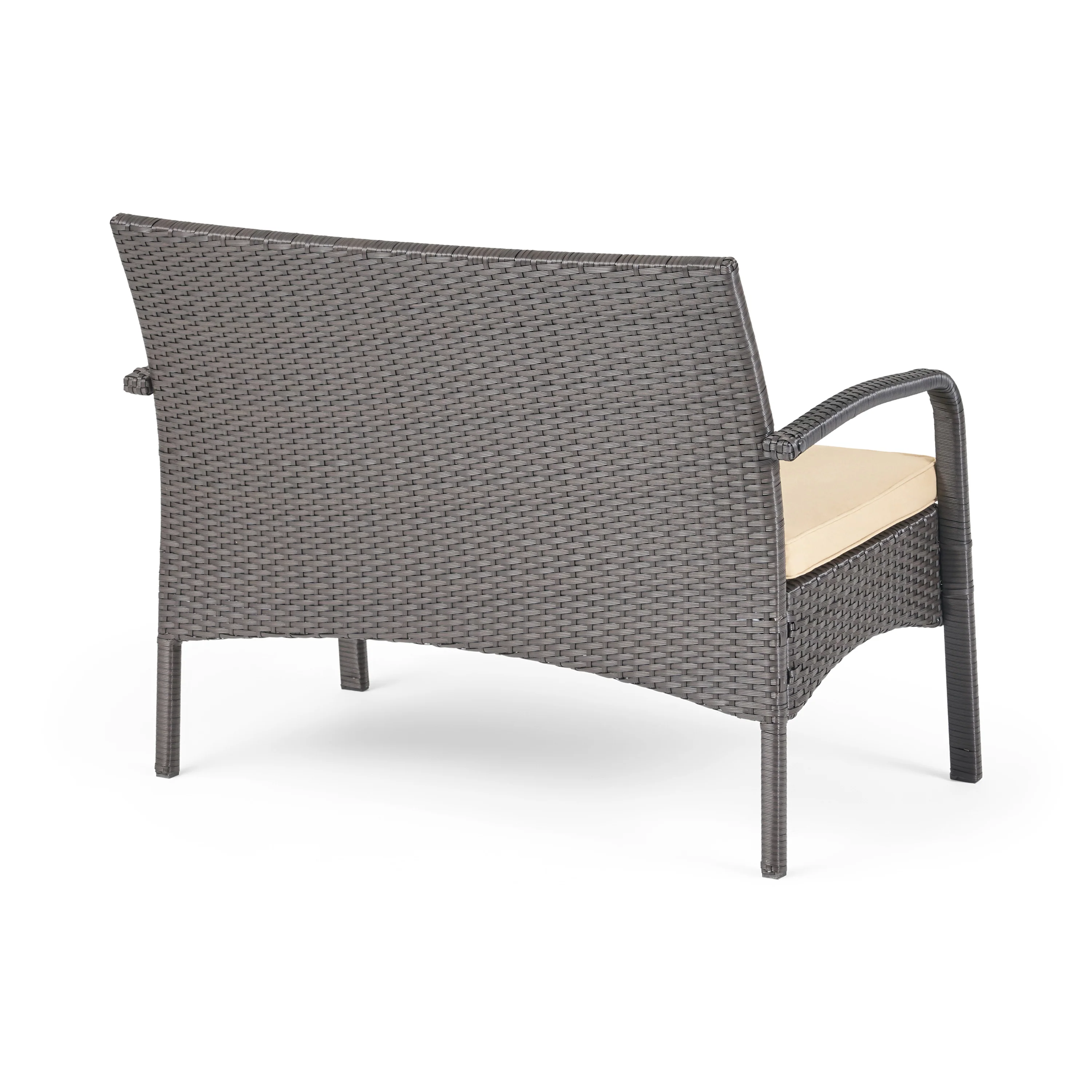 Carmela Outdoor 8 Seater Wicker Chat Set with Cushions - furnishings