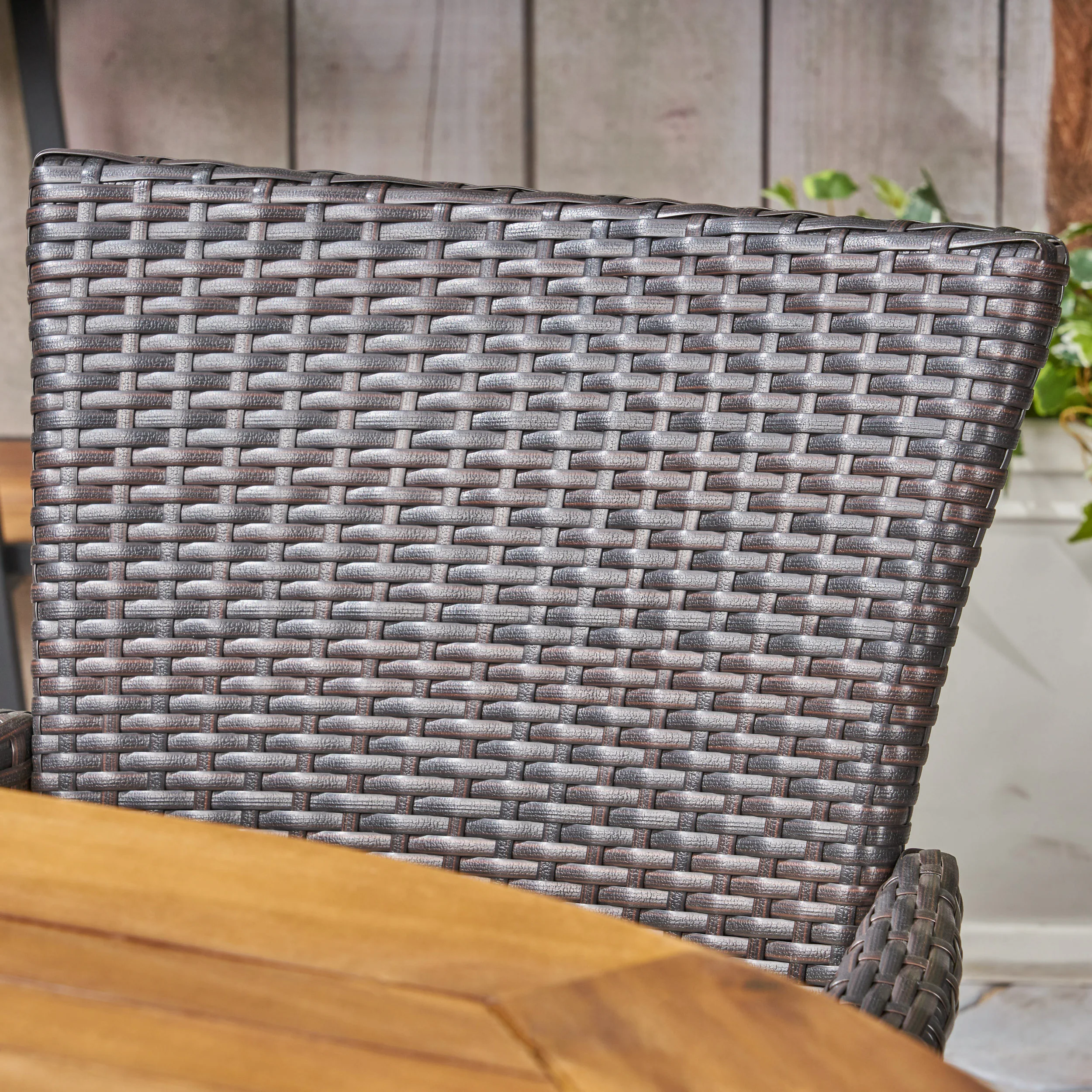 Stanford Outdoor 7-Piece Acacia Wood Dining Set with Wicker Chairs and Cushions - furnishings