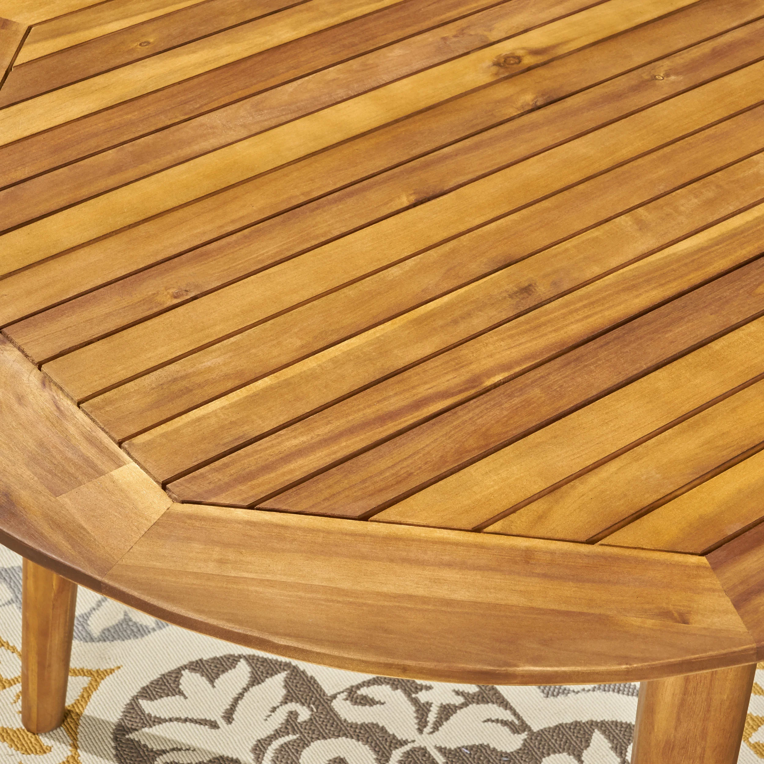 Byrd Outdoor 7 Piece Acacia Wood Dining Set - furnishings