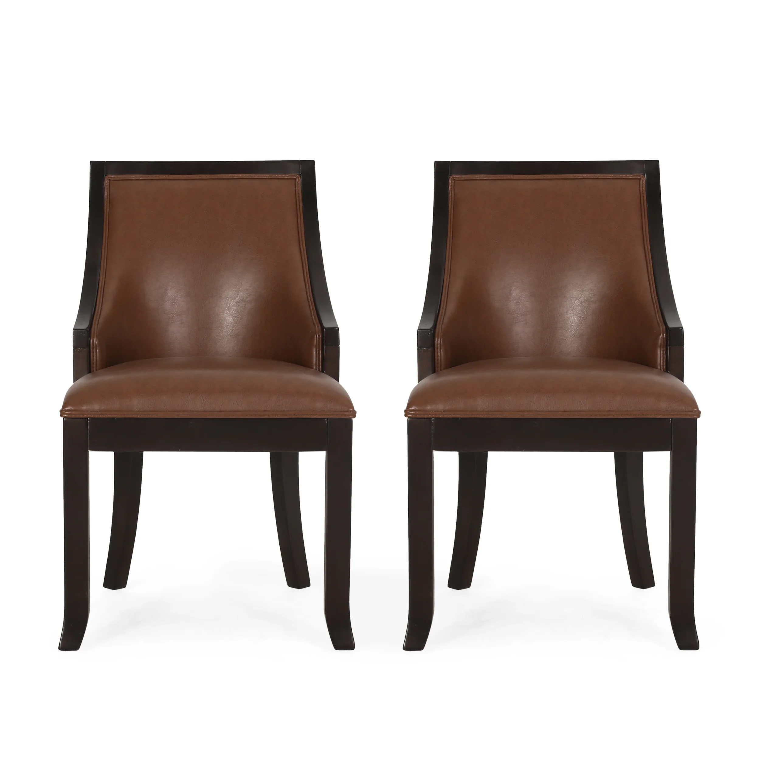Monita Contemporary Upholstered Birch Wood Dining Chairs, Set of 2 - furnishings