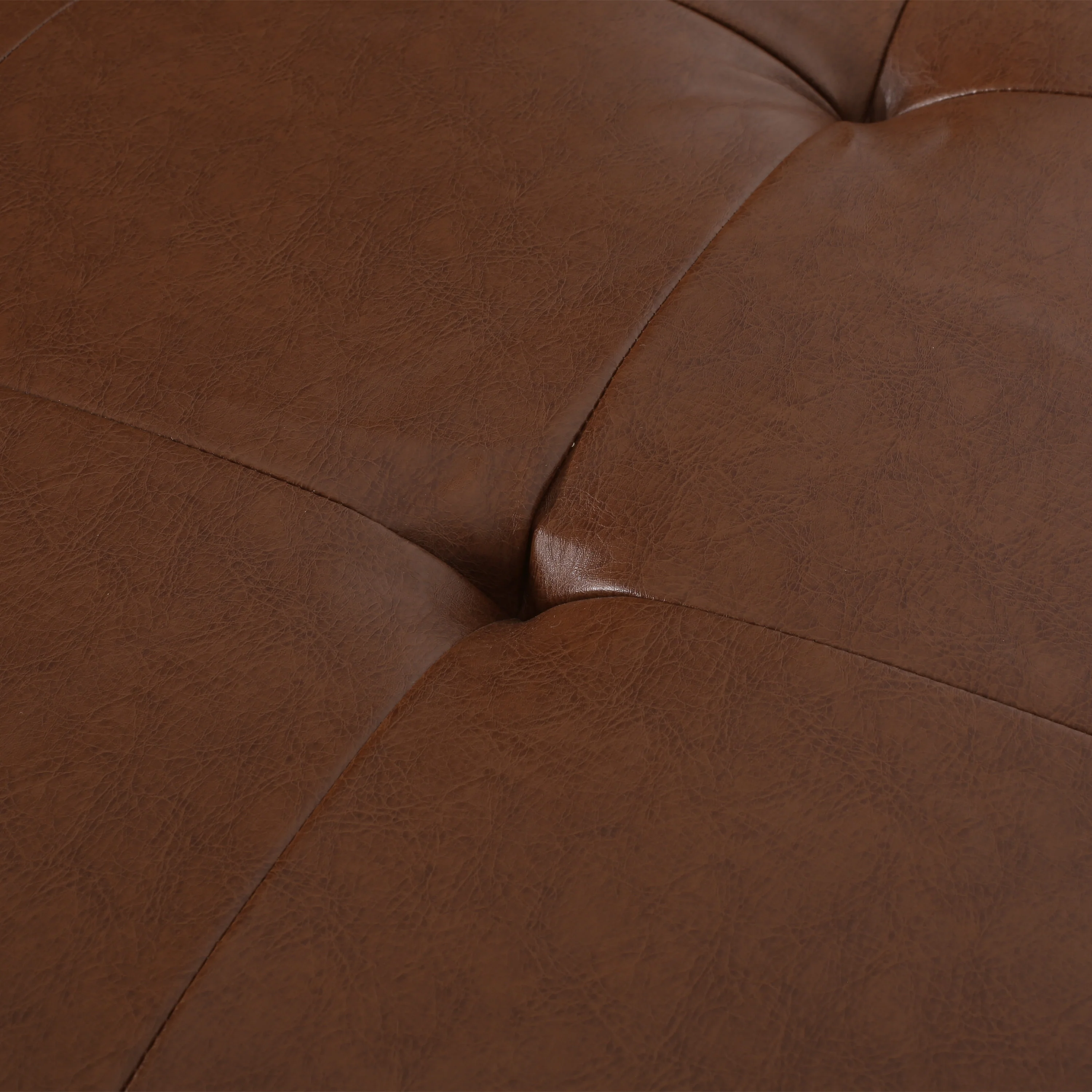 Elmore Mid Century Modern Faux Leather Tufted Chaise Lounge with Bolster Pillow - furnishings