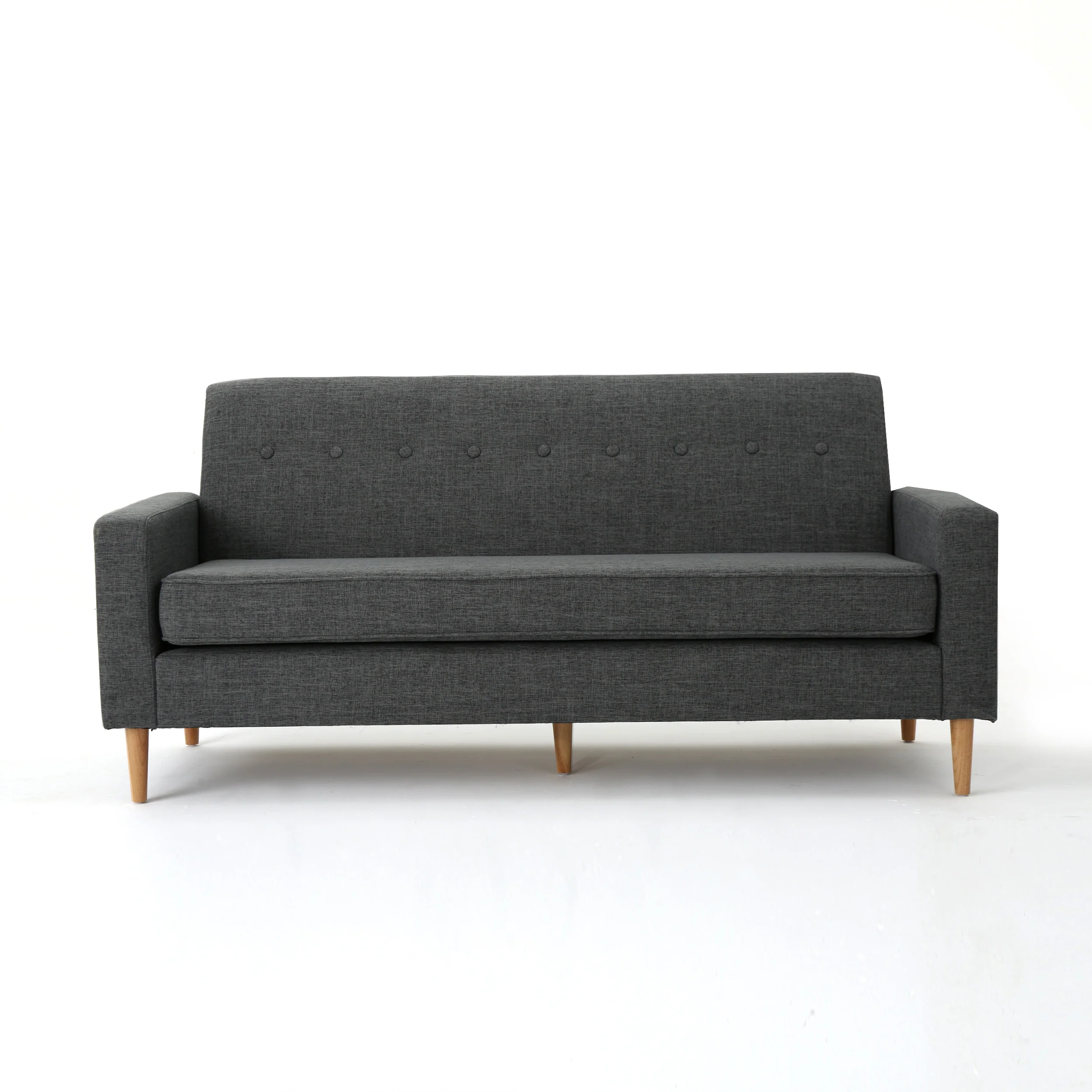 Stratford Mid Century Modern Fabric 3 Seater Sofa - furnishings