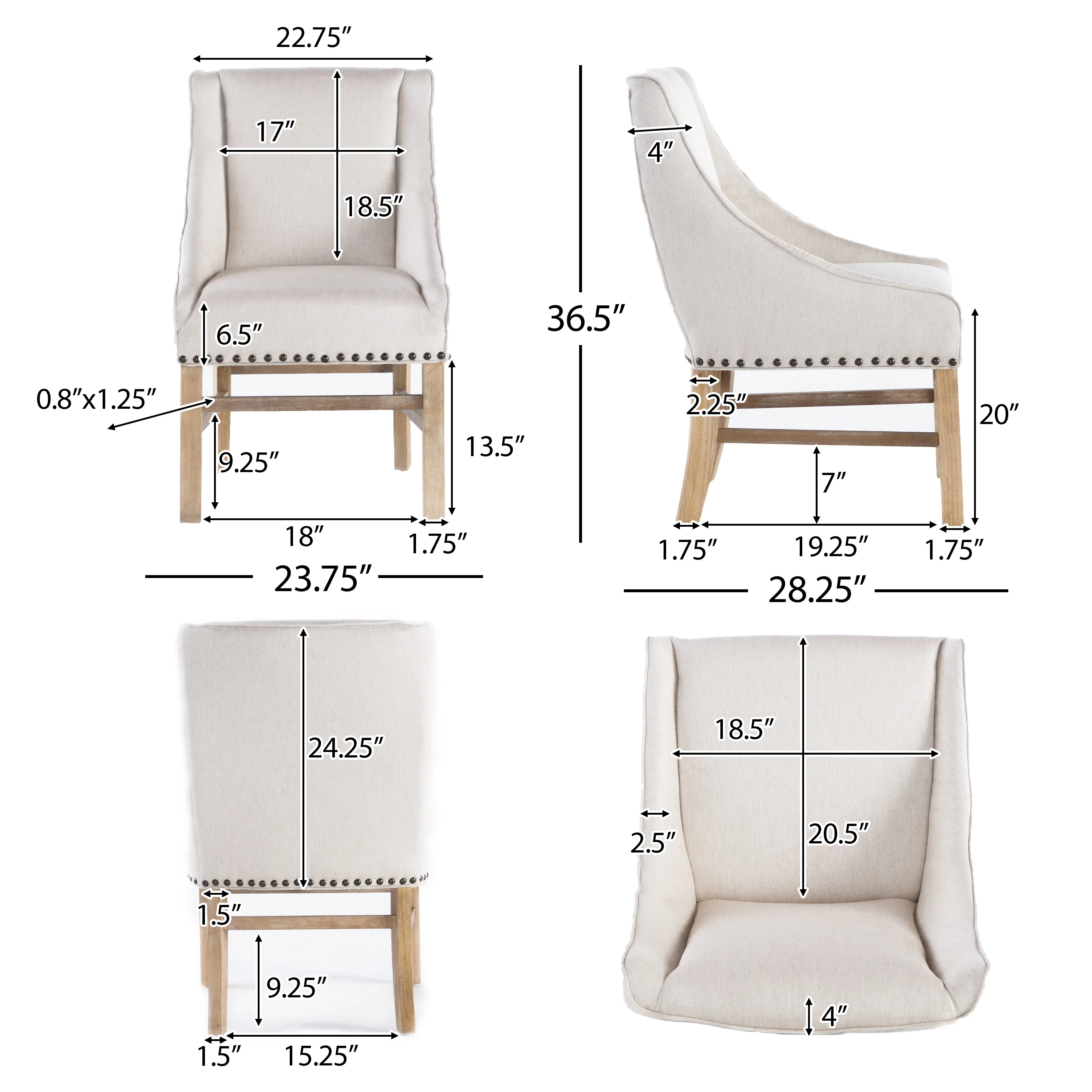 Sabrina Farmhouse 7 Piece Wood Dining Set - furnishings