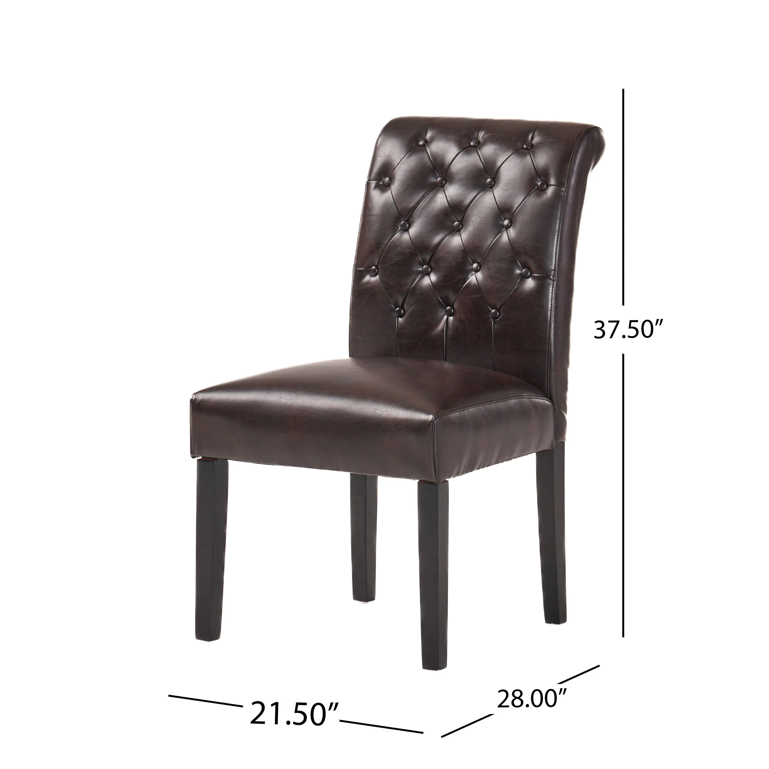 Elliston Leather Tufted Dining Chairs (Set of 2) - furnishings