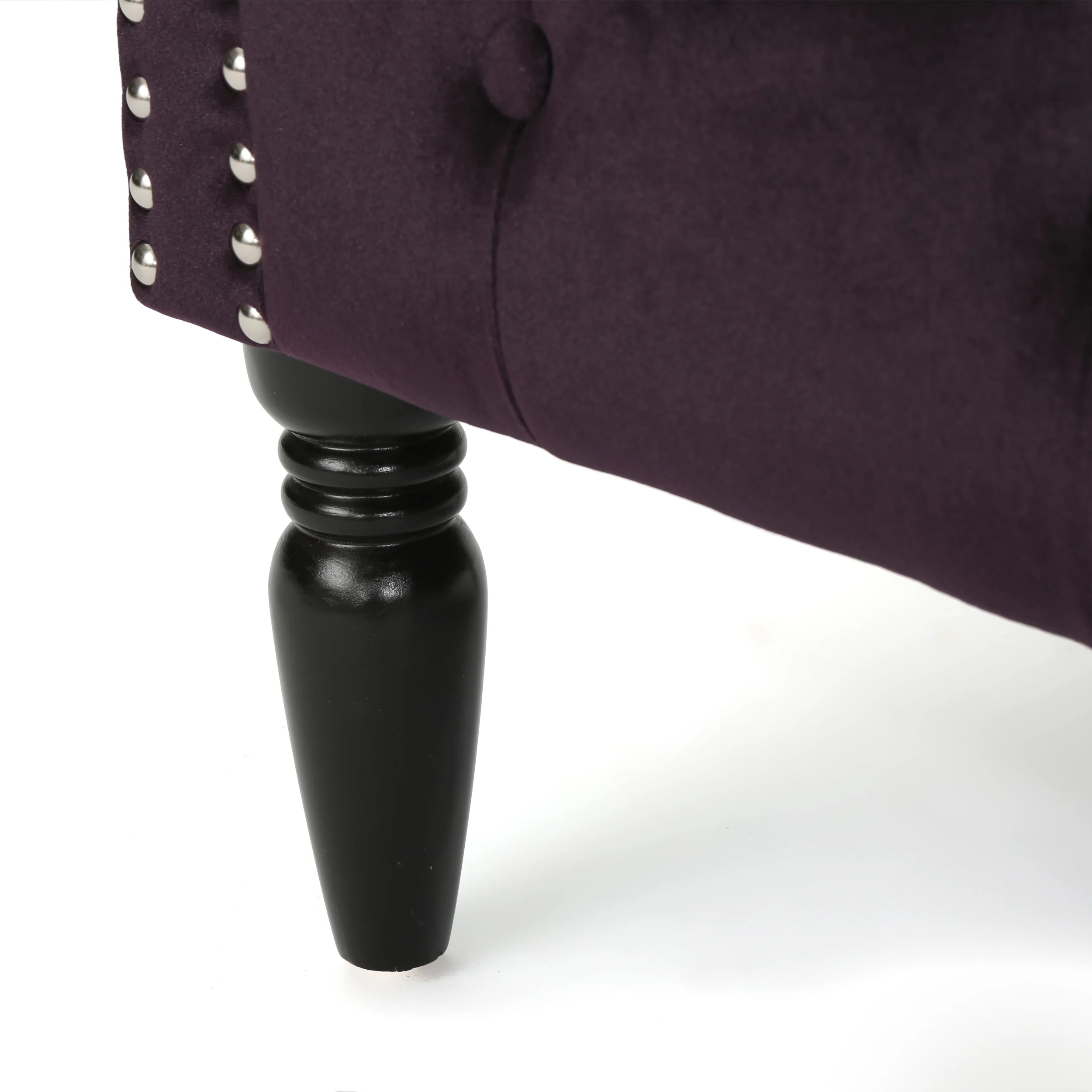 Melaina Tufted Scroll Arm New Velvet Loveseat - furnishings