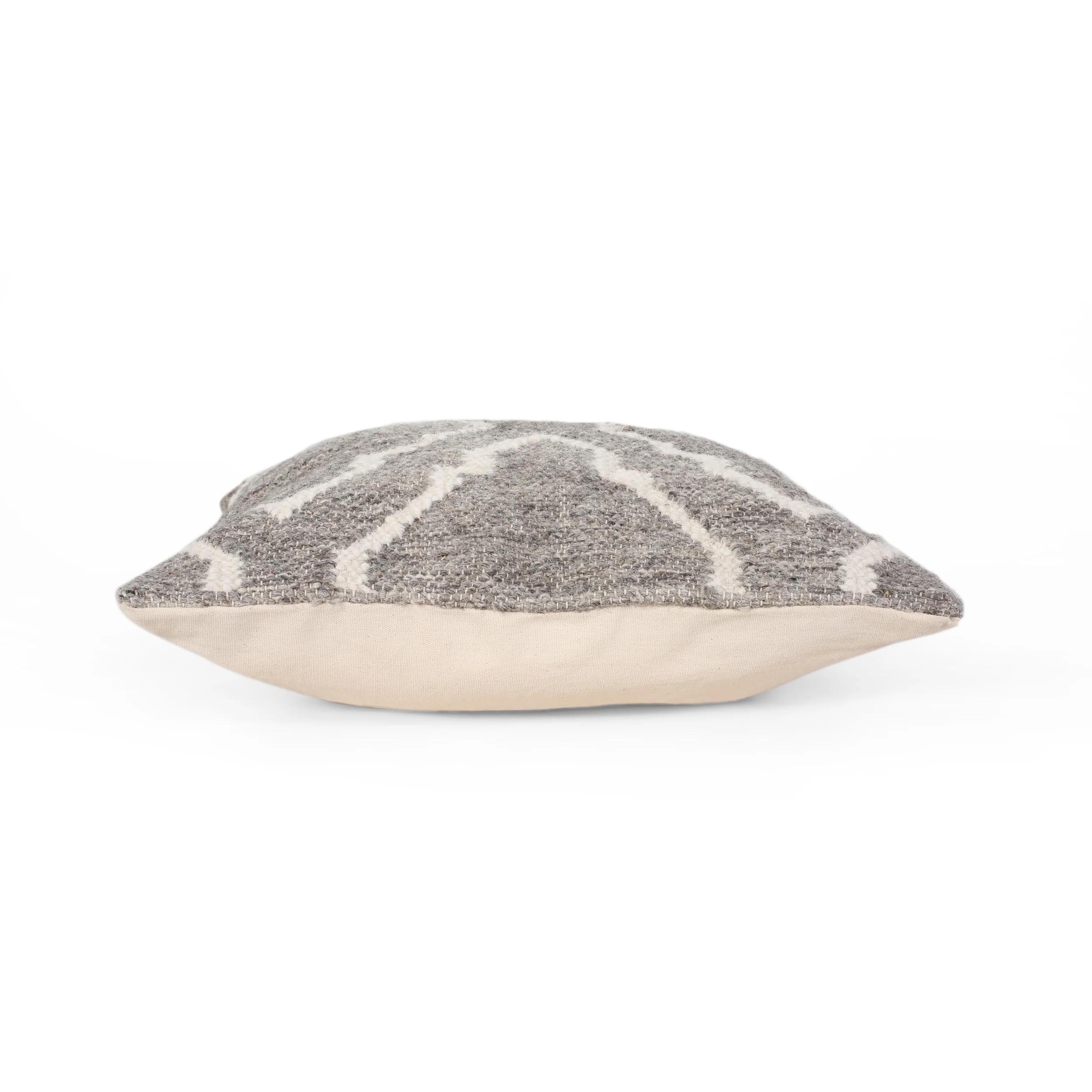 Basma Boho Wool Throw Pillow - furnishings