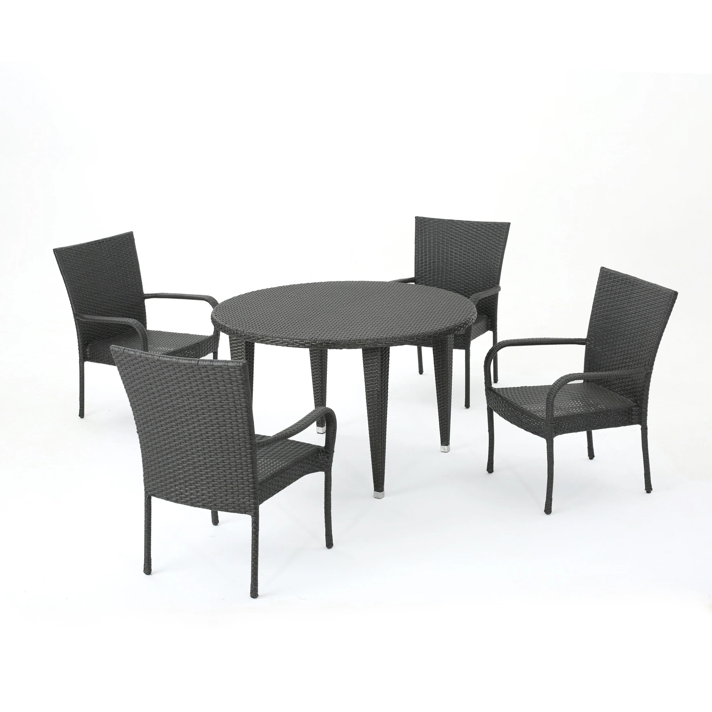Sol y Luna Outdoor 5 Piece Wicker Dining Set - furnishings