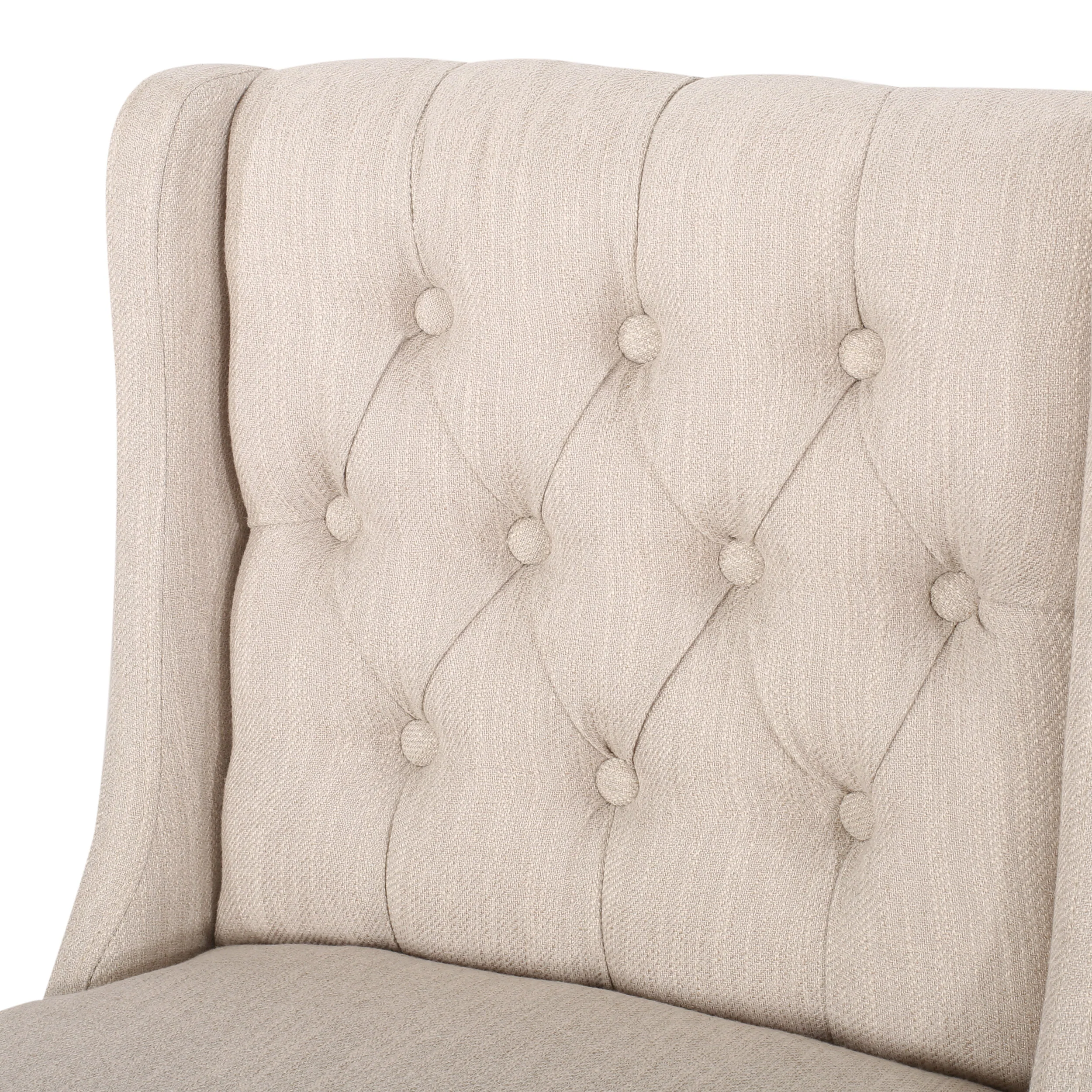 Leeandre Contemporary Wingback Fabric Barstools (Set of 2) - furnishings