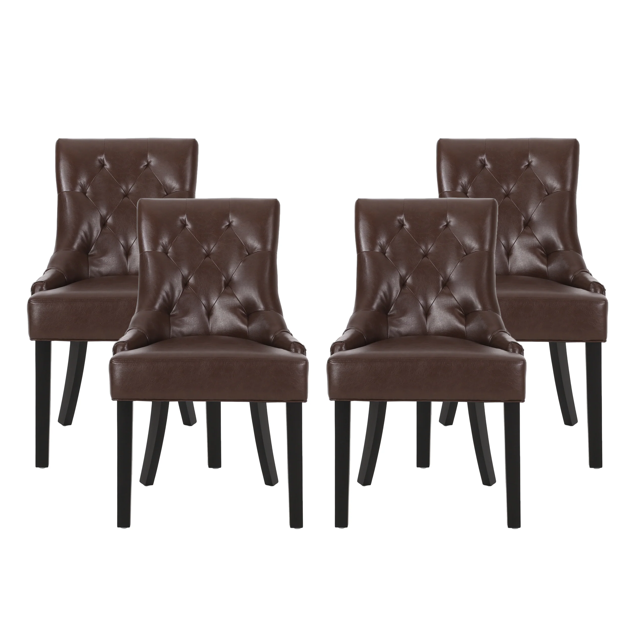 Maggie Contemporary Tufted Dining Chairs, Set of 4 - furnishings