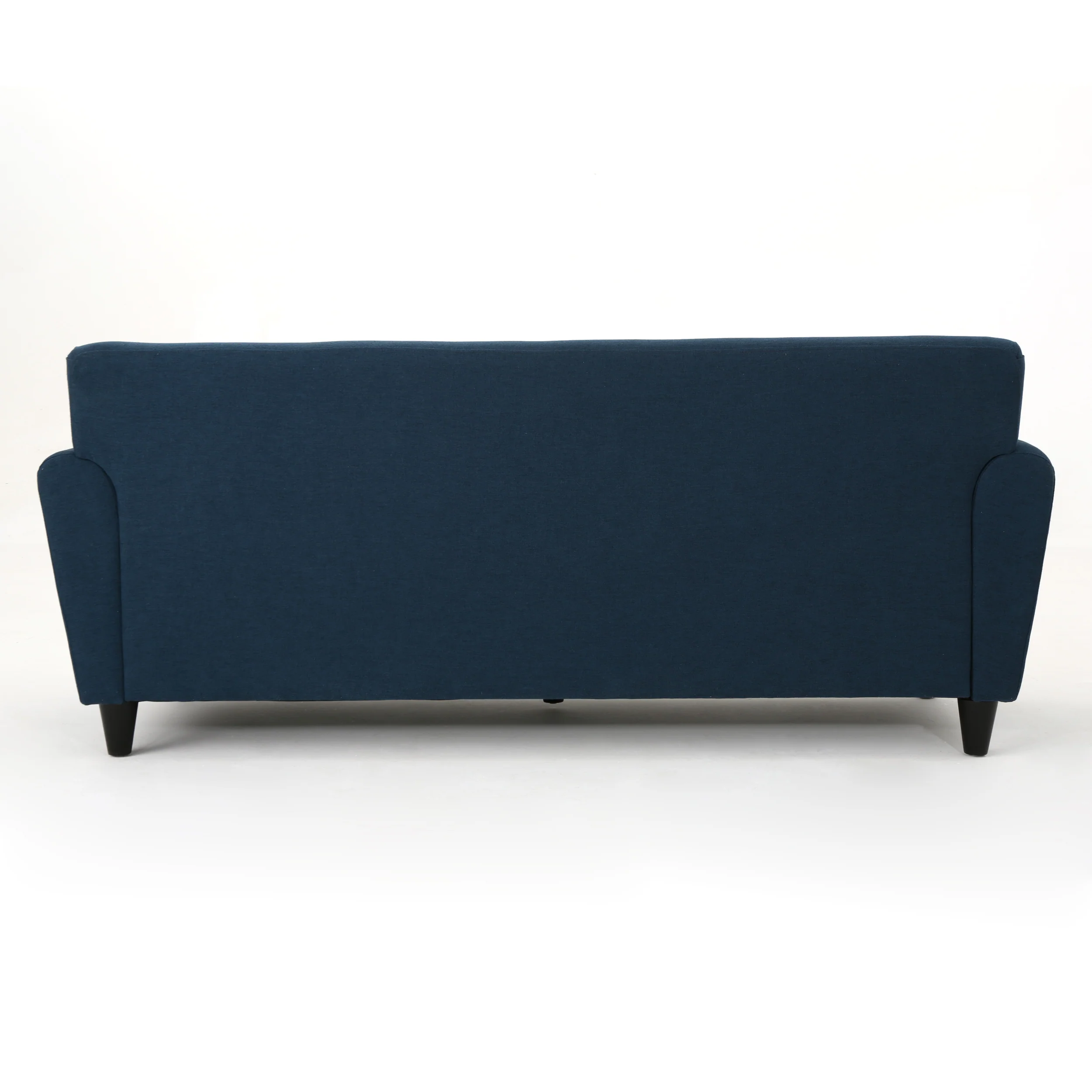 Emily Contemporary Button Tufted Fabric Upholstered Three-Seater Sofa - furnishings