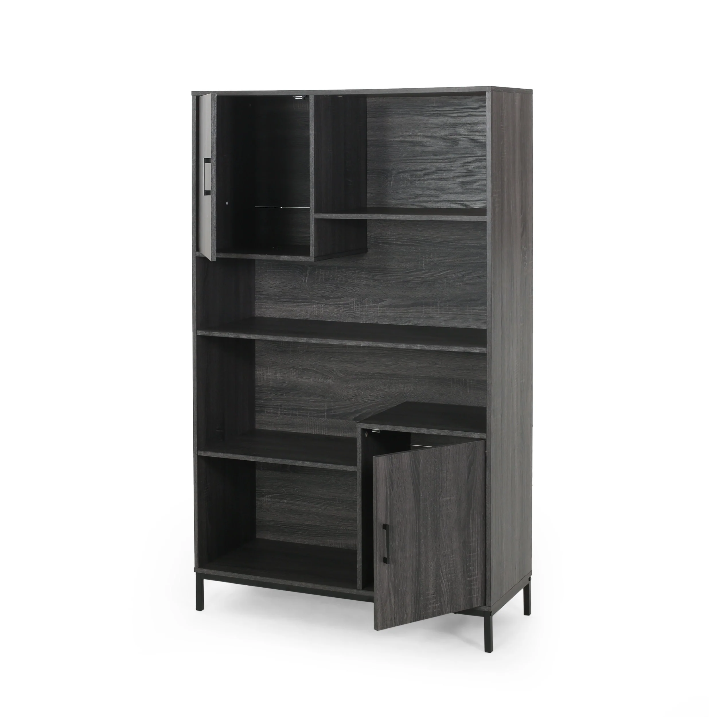 Joaquin Bookcase With Storage Cabinet - furnishings
