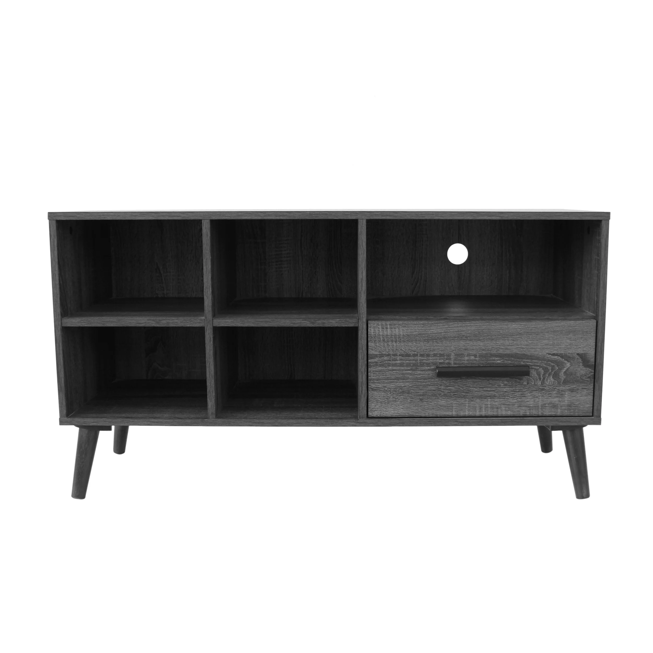 Owensmouth Mid Century Modern Shelves & Drawer TV Stand - furnishings
