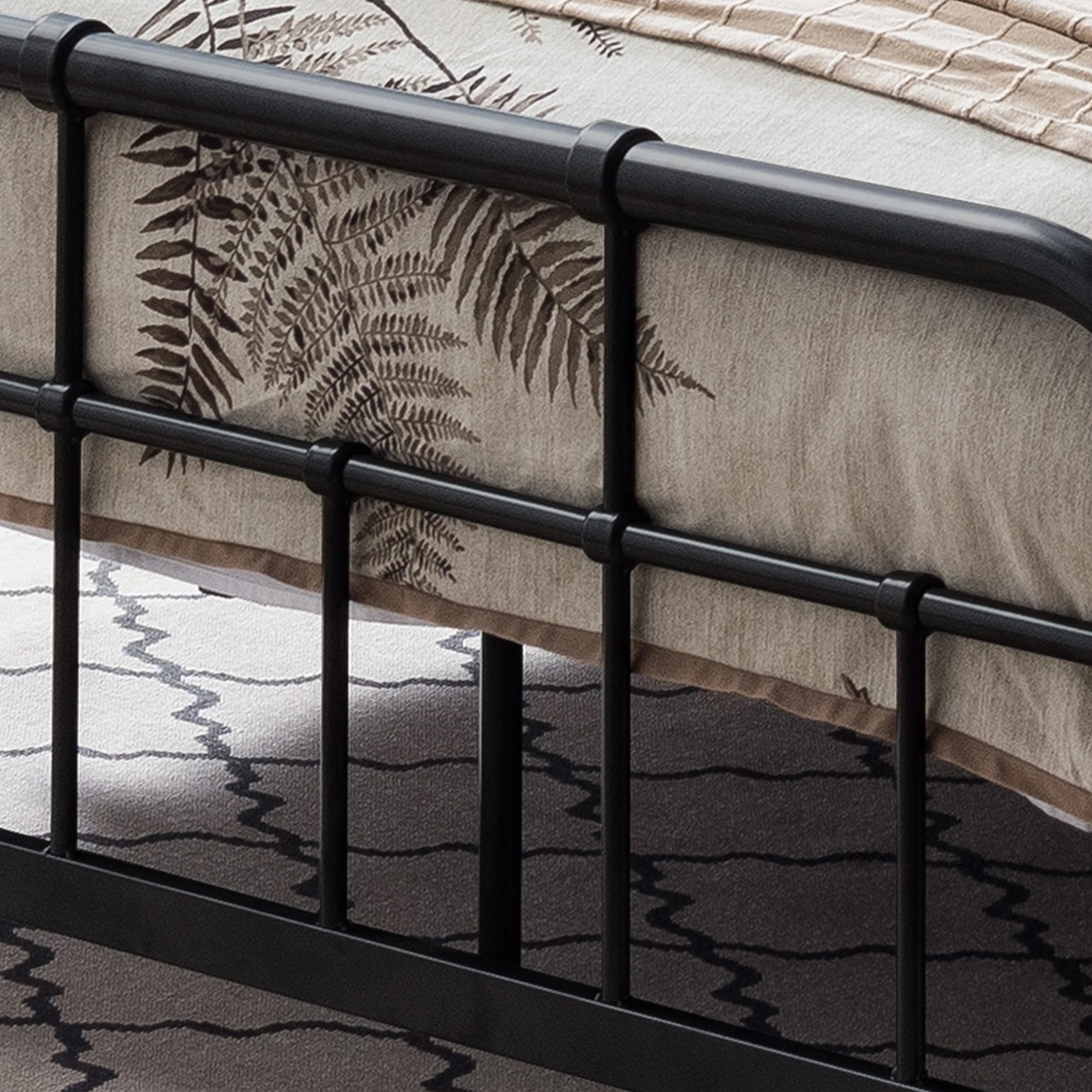 Enrique Industrial Design Iron Bed - furnishings