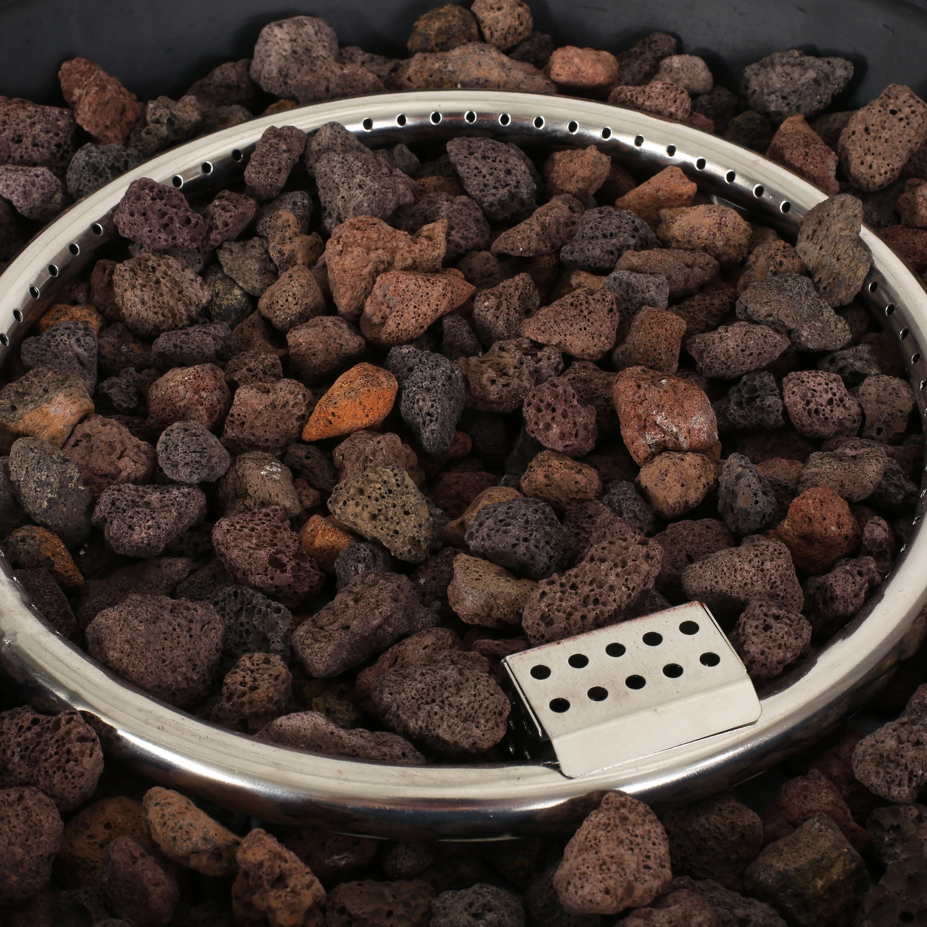 Troy Outdoor 40,000 BTU Lightweight Concrete Octagonal Fire Pit (No Tank Holder), Stone Finish - furnishings